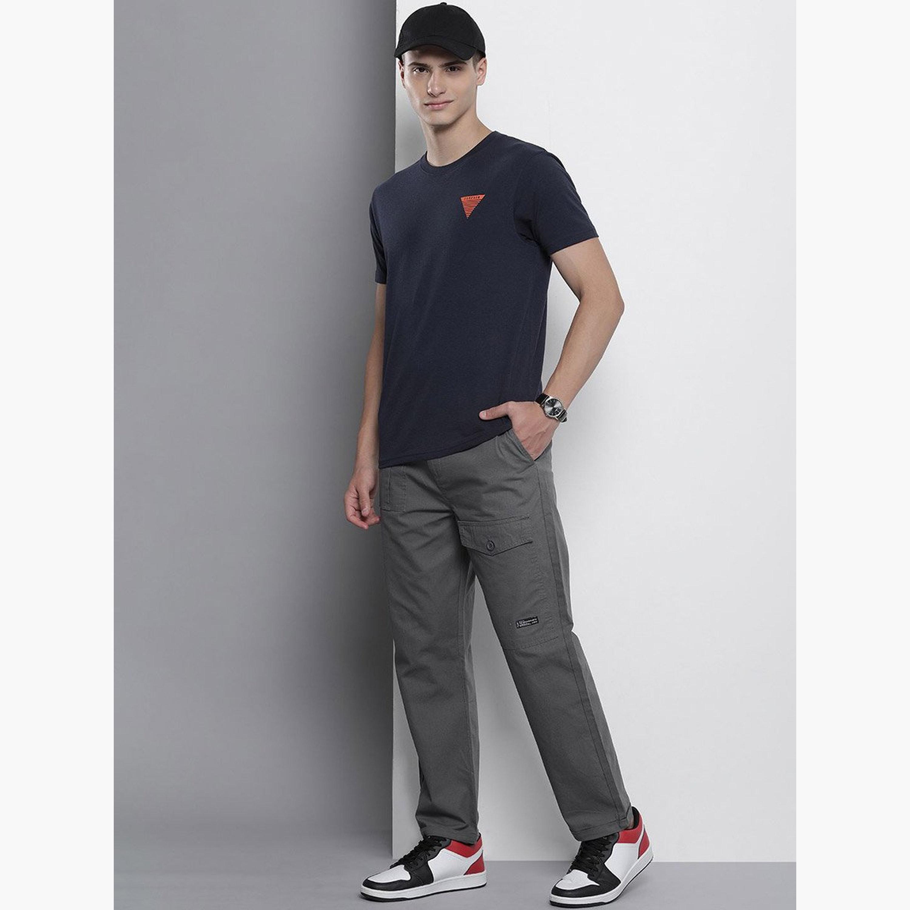 ذا انديان كراج كو × ستايلي - بنطال كارجو رمادي للرجال تصميم ضيق-men-clothing-bottoms-trousersandchinos-trousers-image-5