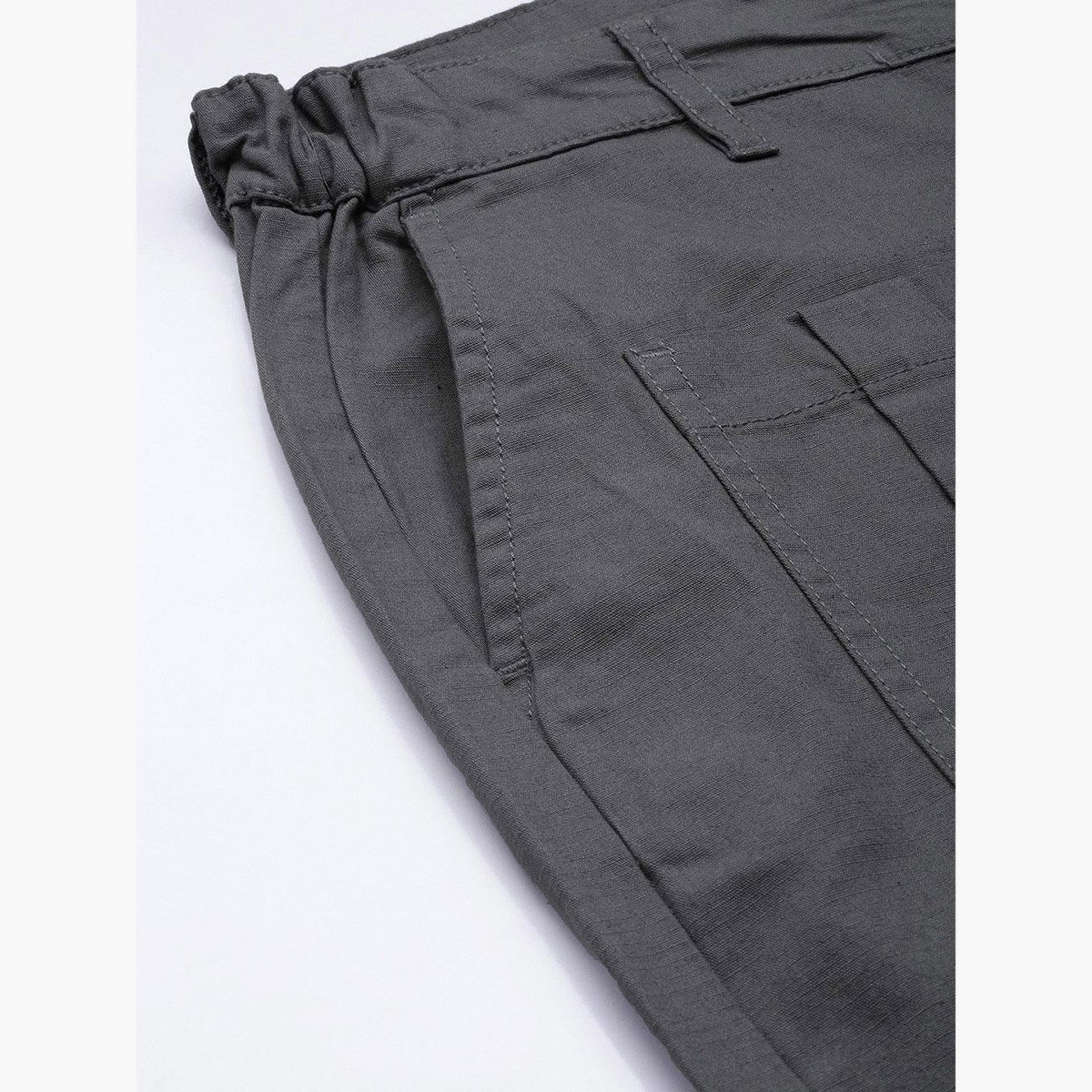 ذا انديان كراج كو × ستايلي - بنطال كارجو رمادي للرجال تصميم ضيق-men-clothing-bottoms-trousersandchinos-trousers-image-6