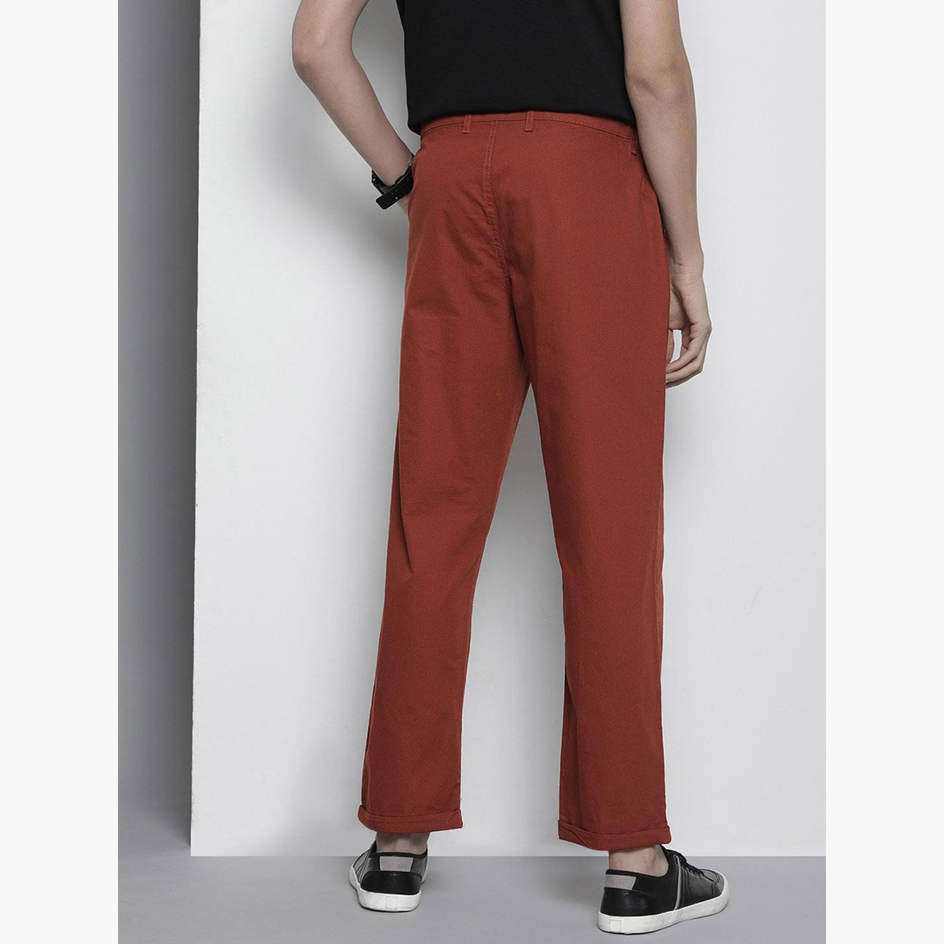 The Indian Garage Co X Styli Men Rust Slim Fit Cargo Trousers-men-clothing-bottoms-trousersandchinos-trousers-image-3