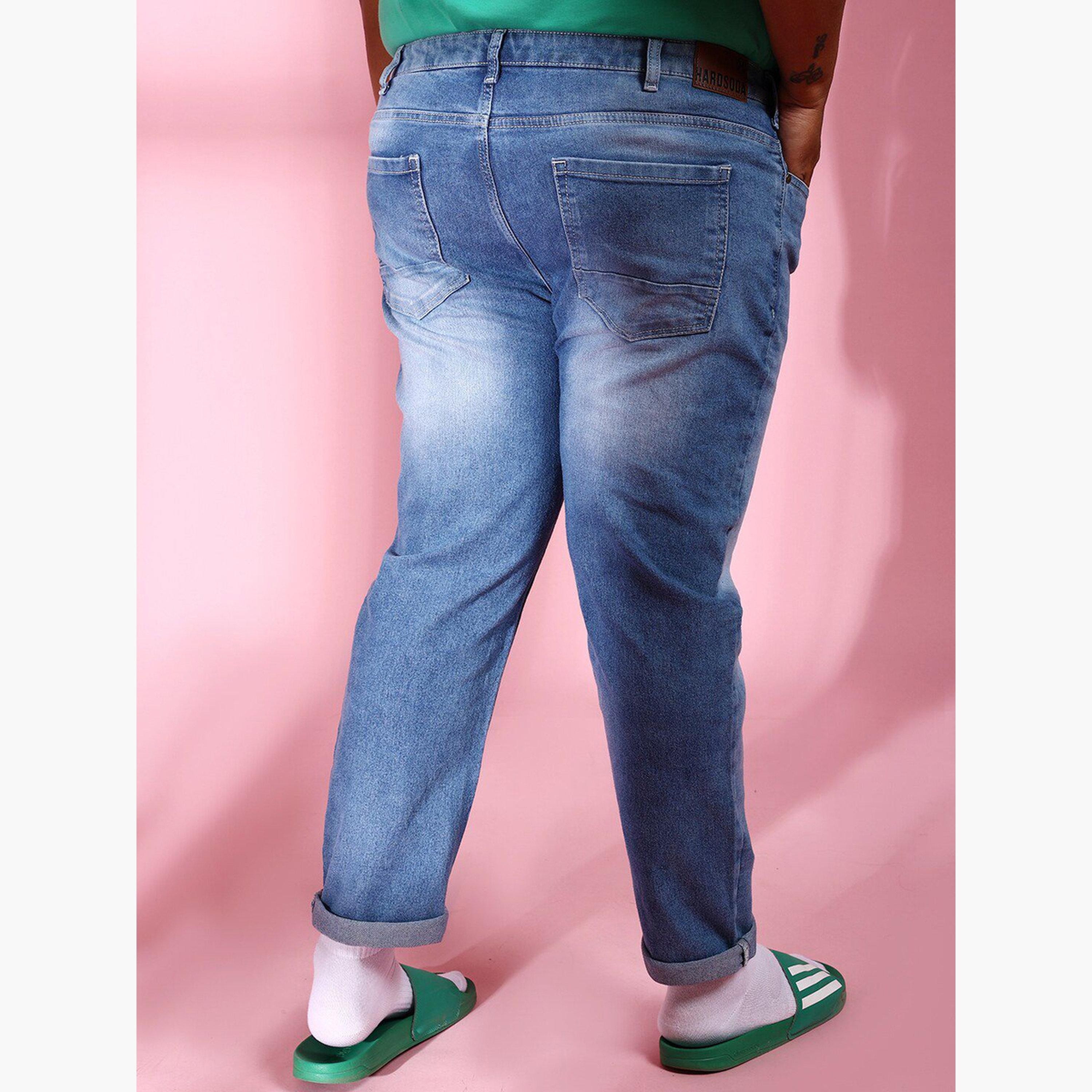 HardSoda X Styli Plus Size Men Slim Fit Faded Jeans-men-clothing-bottoms-jeans-image-3