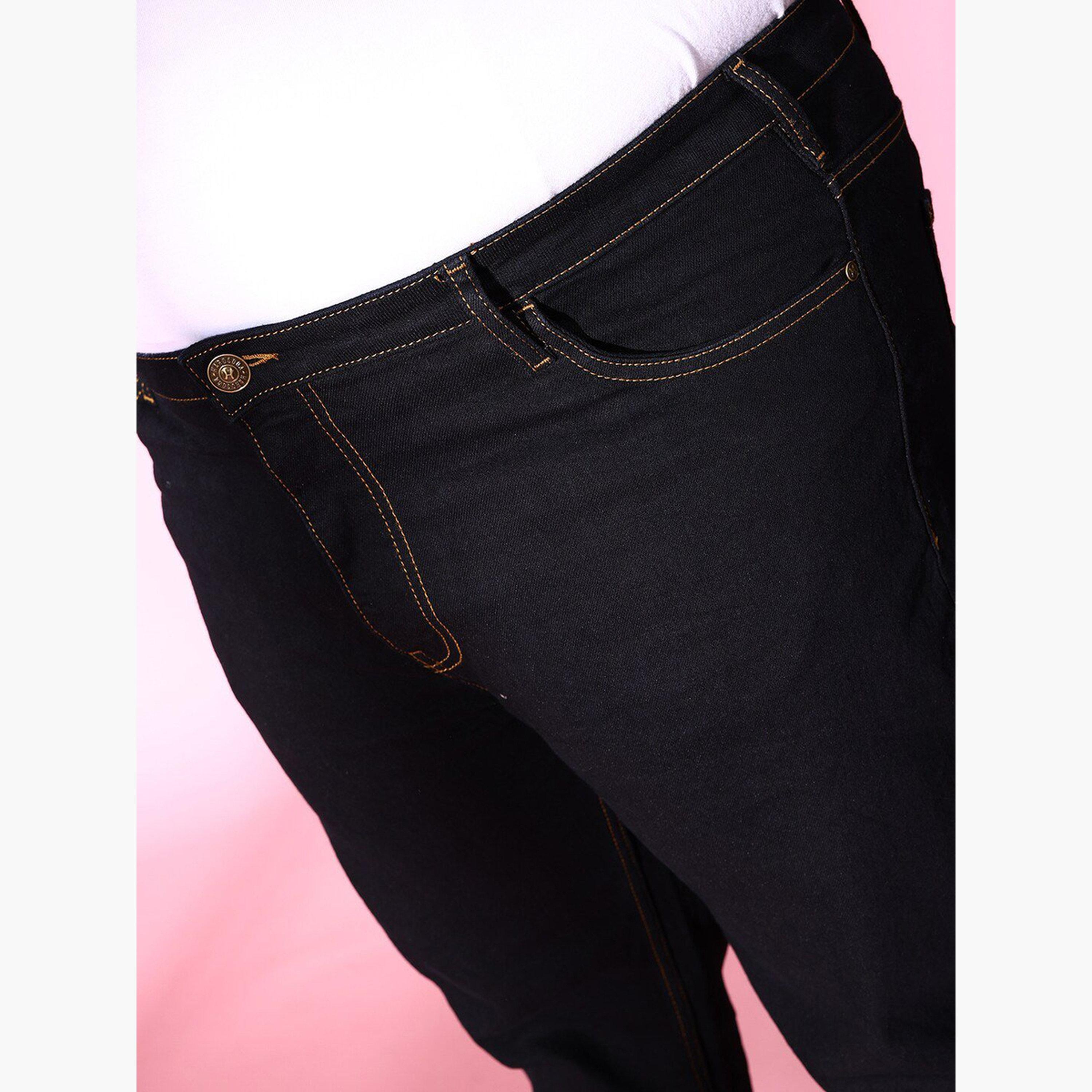 HardSoda X Styli Plus Size Men Dark Wash Slim Fit Jeans-men-clothing-bottoms-jeans-image-4
