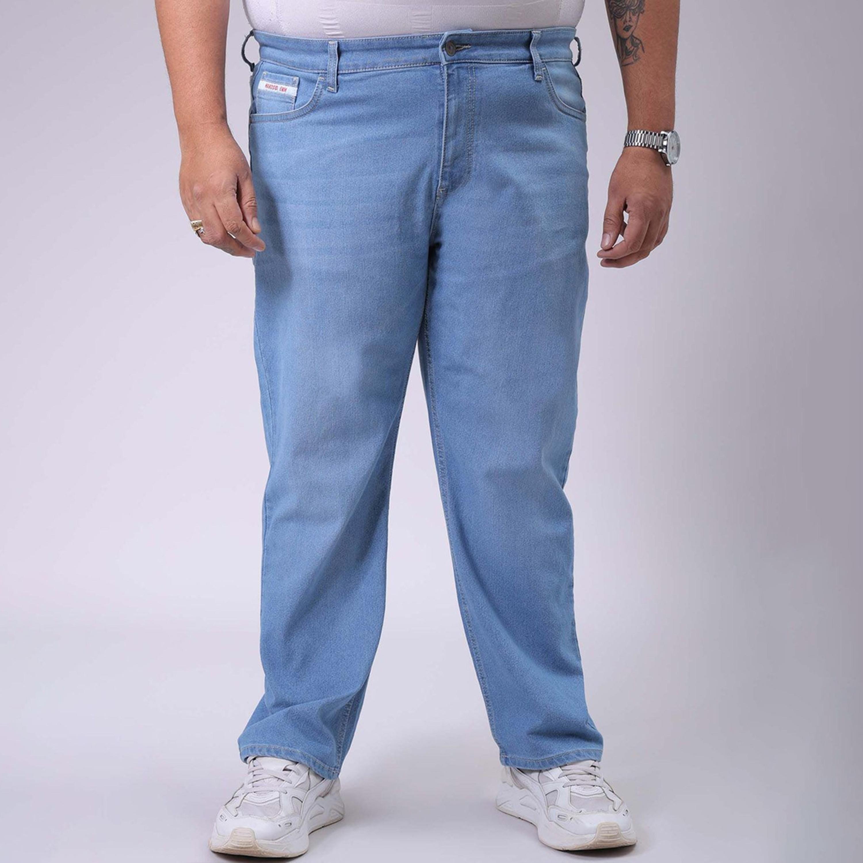 HardSoda X Styli Plus Size Men Straight Fit Solid Jeans-men-clothing-bottoms-jeans-image-1