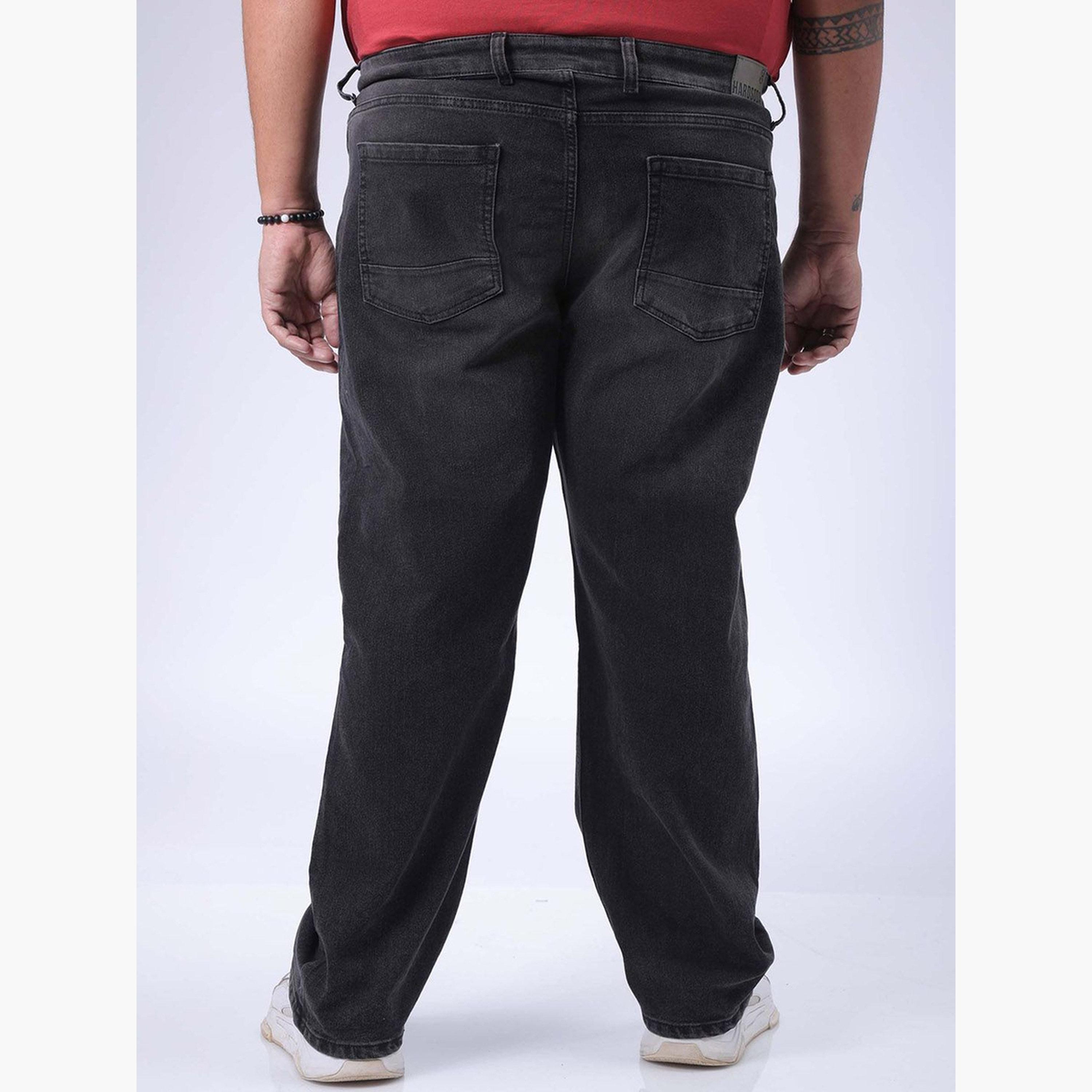هاردسودا × ستايلي - بنطال جينز بقصّة مستقيمة وبتلاشي اللون بمقاسات كبيرة-men-clothing-bottoms-jeans-image-5