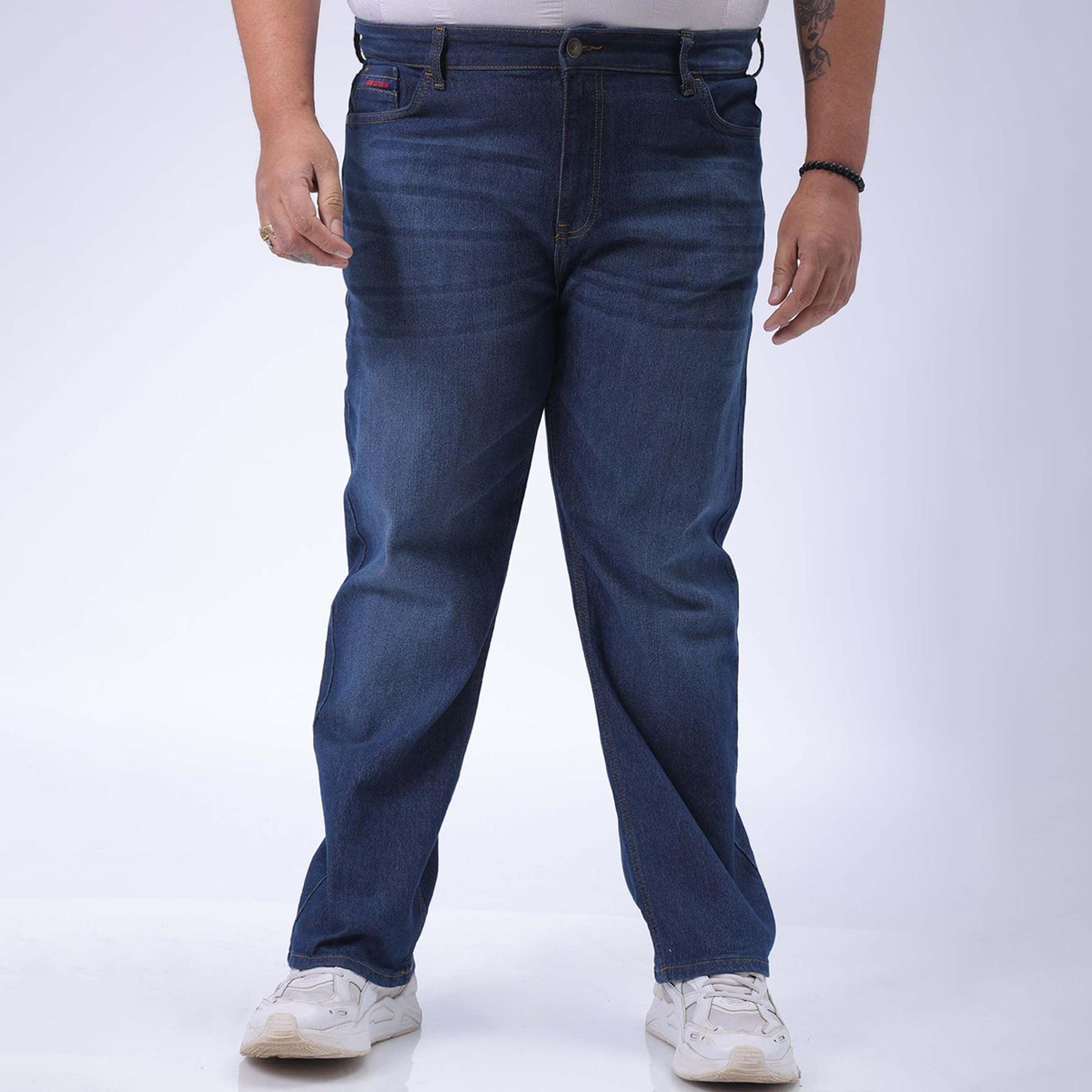 HardSoda X Styli Plus Size Men Straight Fit Solid Jeans-men-clothing-bottoms-jeans-image-1