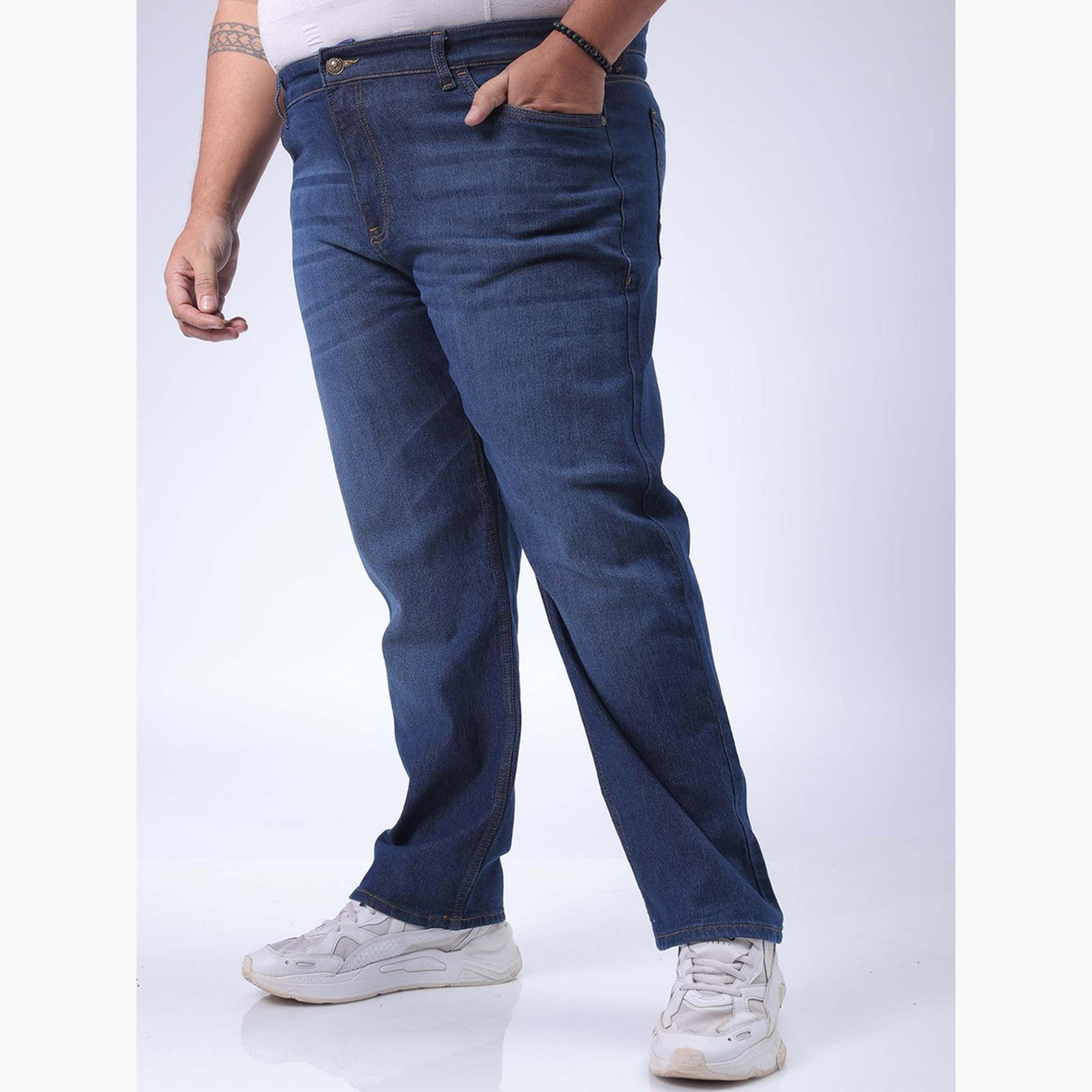 HardSoda X Styli Plus Size Men Straight Fit Solid Jeans-men-clothing-bottoms-jeans-image-3