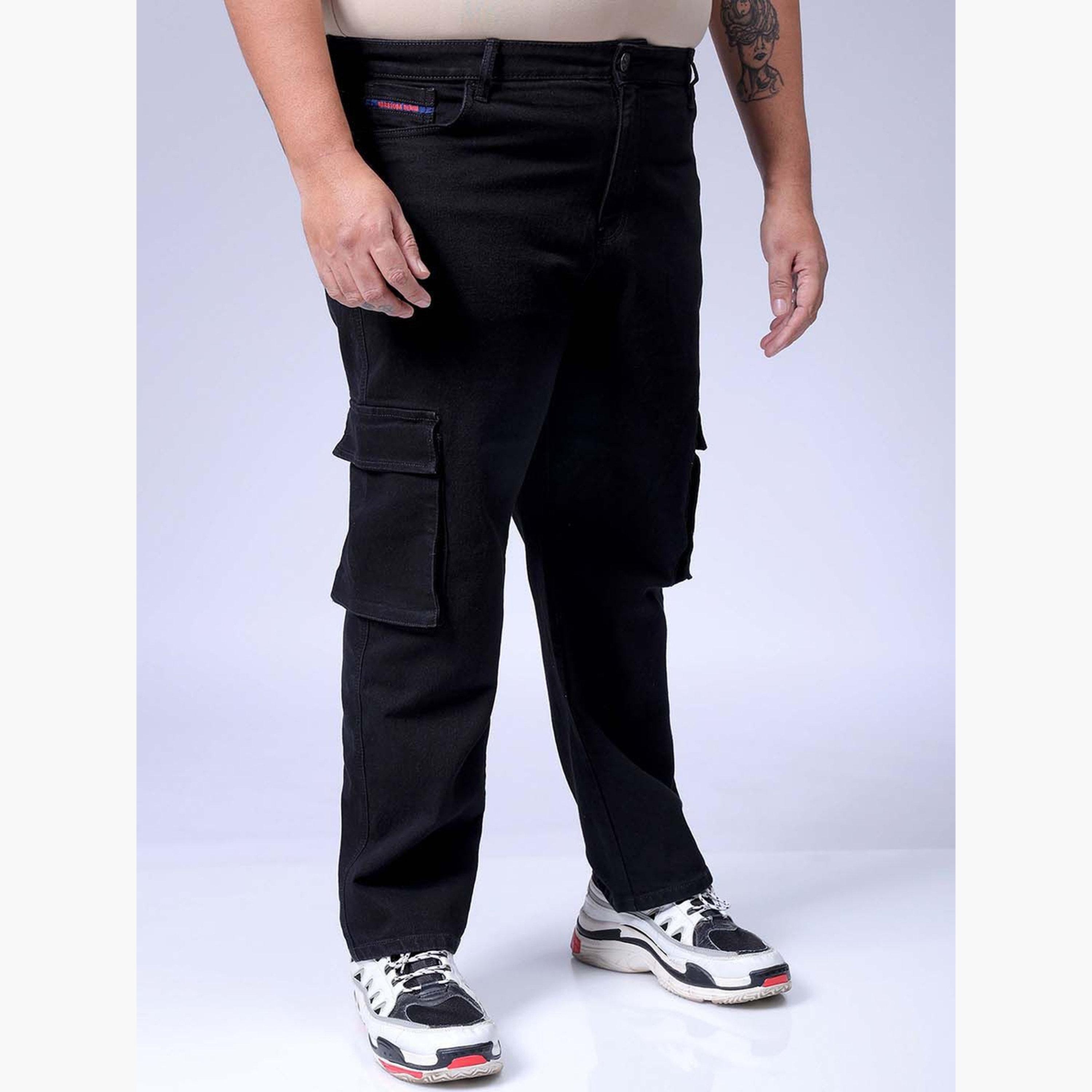 HardSoda X Styli Plus Size Men Regular Fit Cargo Jeans-men-clothing-bottoms-jeans-image-4
