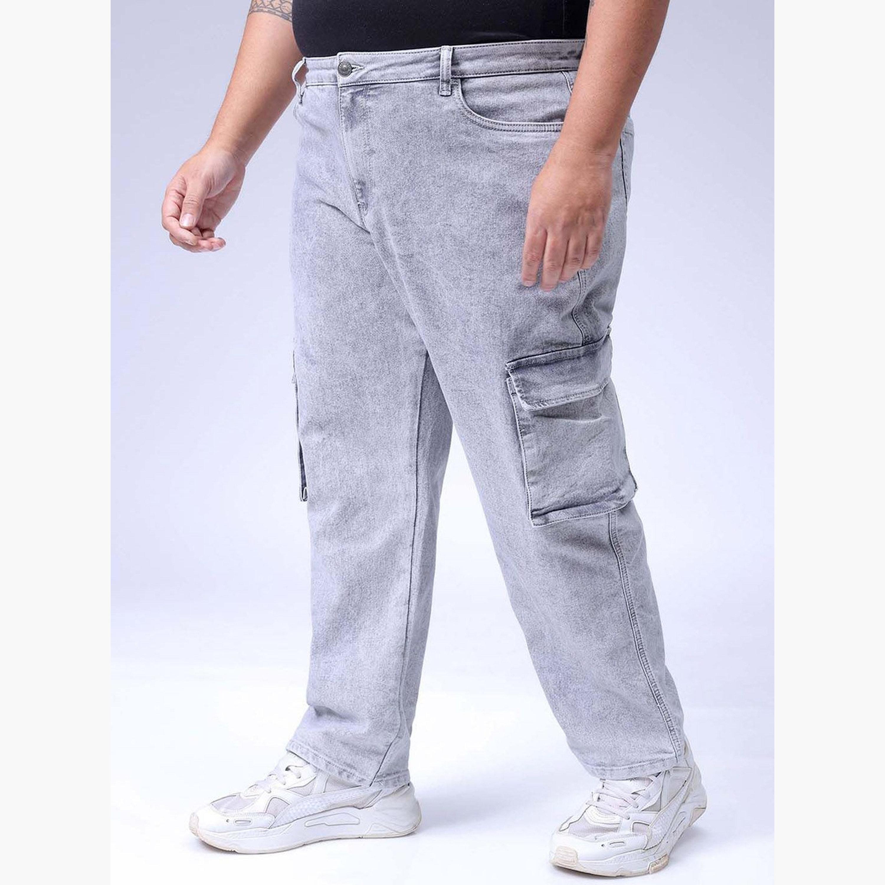 HardSoda X Styli Plus Size Men Relaxed Fit Cargo Jeans-men-clothing-bottoms-jeans-image-3