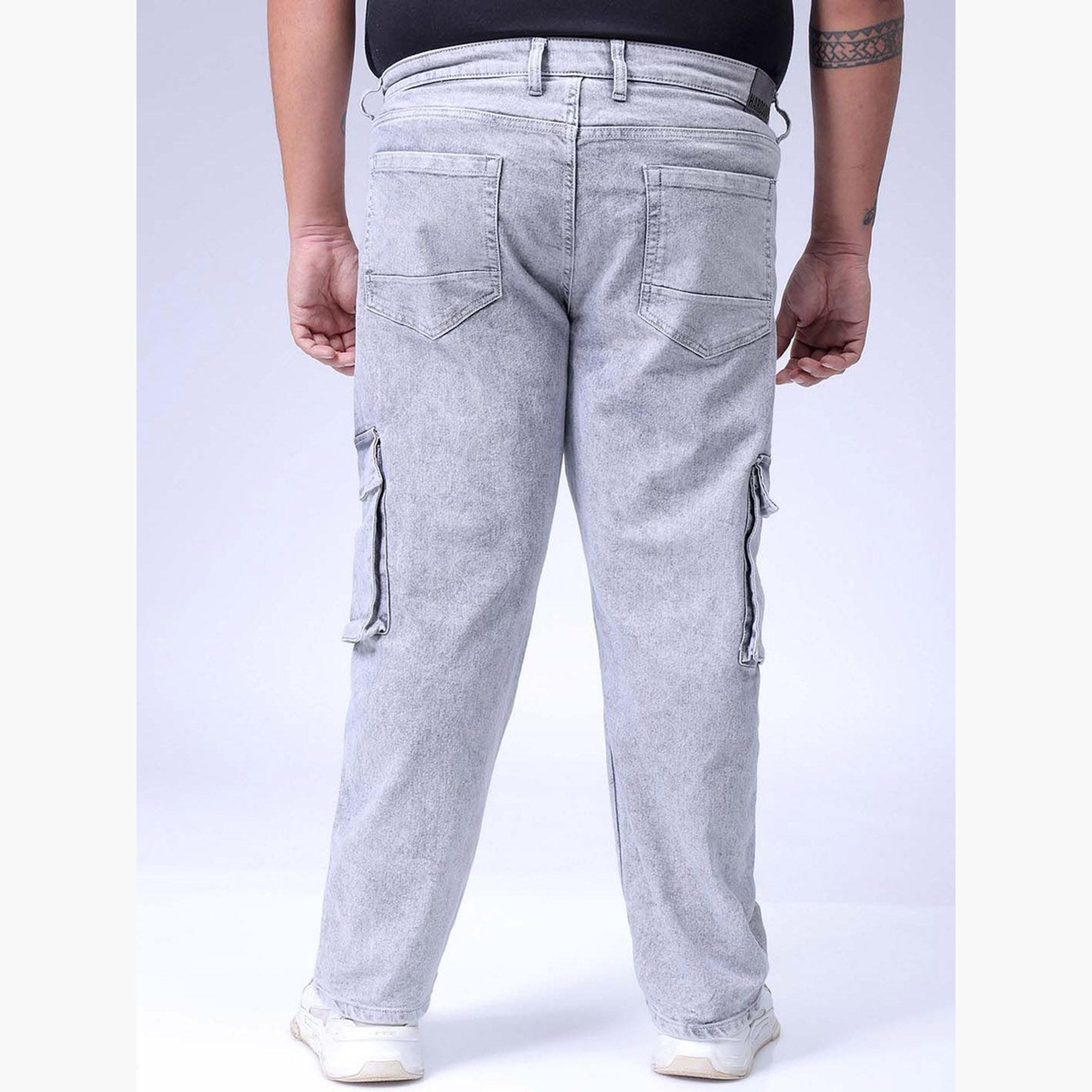 HardSoda X Styli Plus Size Men Relaxed Fit Cargo Jeans-men-clothing-bottoms-jeans-image-5