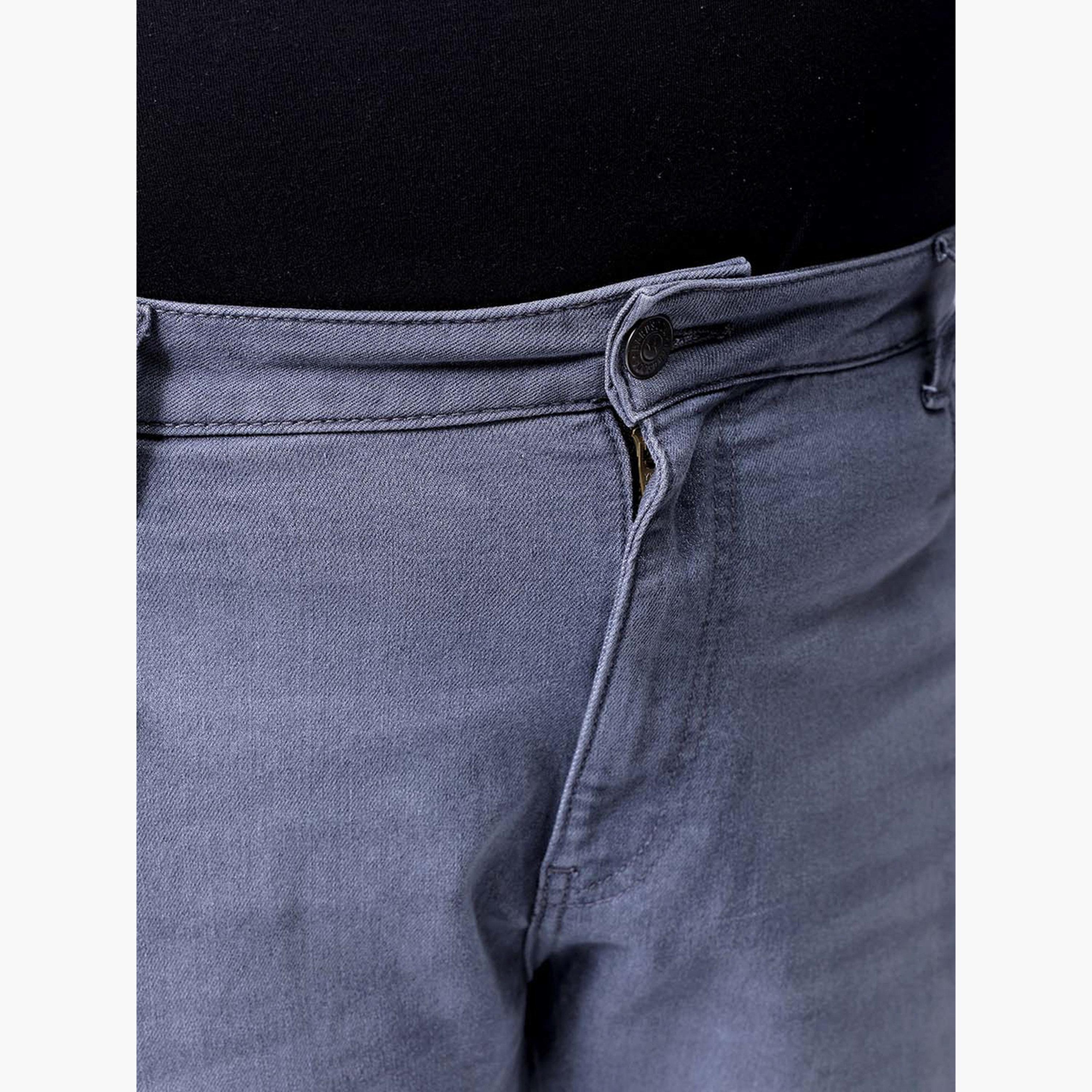 Hardsoda X Styli Plus Size Men Light Wash Grey Cargo Jeans-men-clothing-bottoms-jeans-image-5