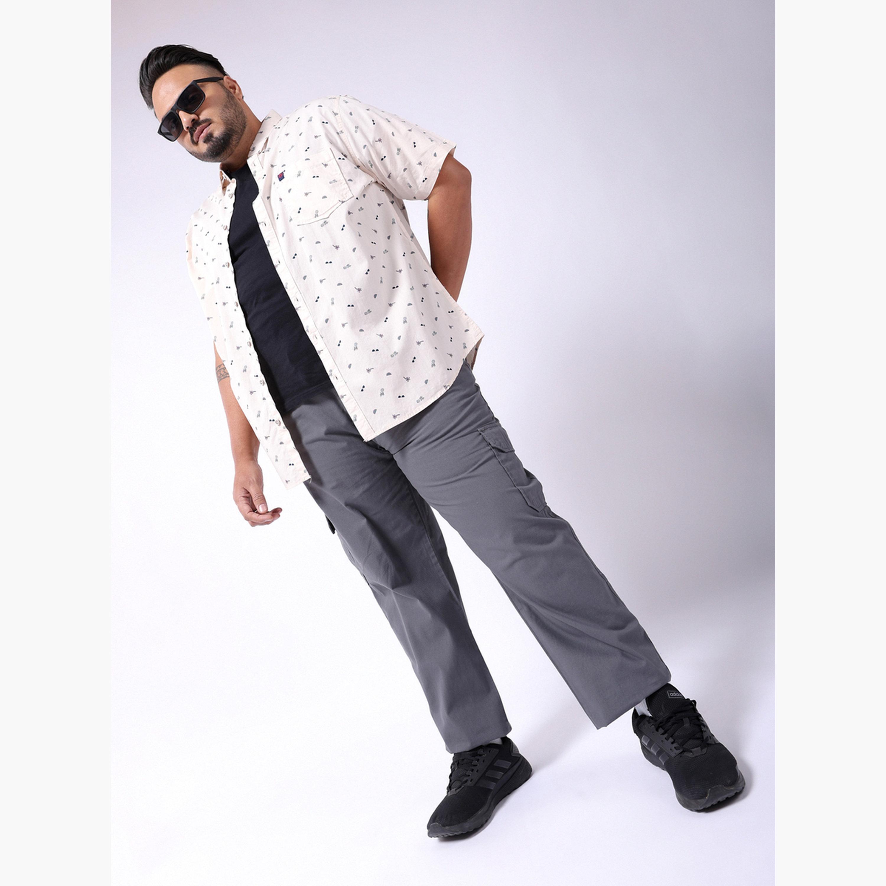 هارد صودا × ستايلي - بنطال كارجو سادة مقاس كبير-men-clothing-bottoms-trousersandchinos-trousers-image-2