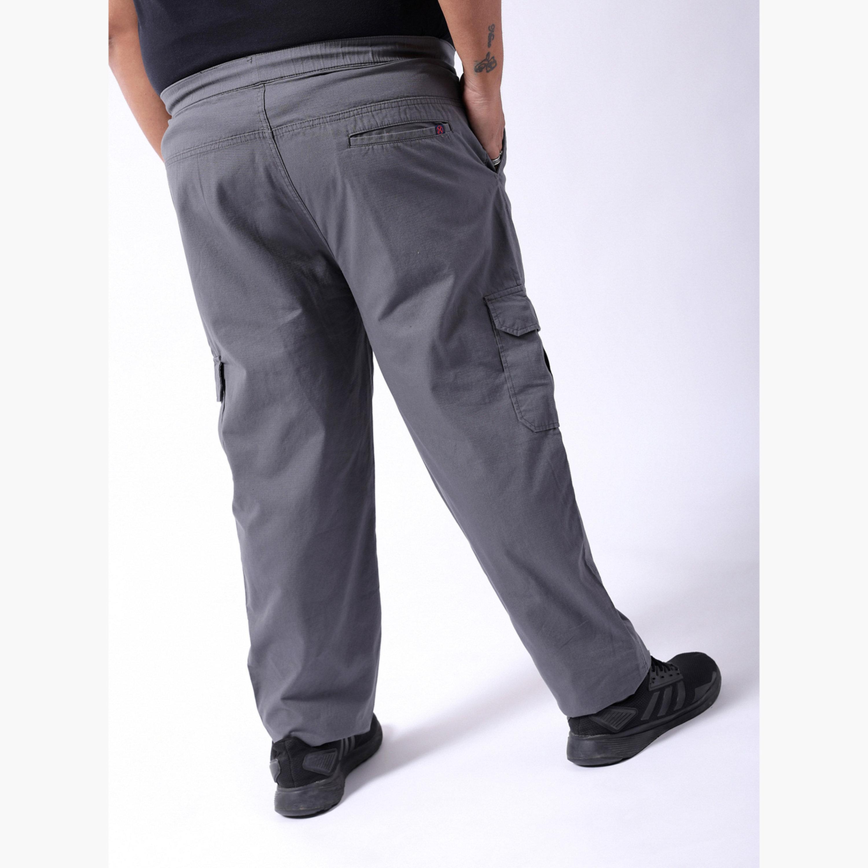 HardSoda X Styli Plus Size Regular Fit Solid Cargo Trousers-men-clothing-bottoms-trousersandchinos-trousers-image-3