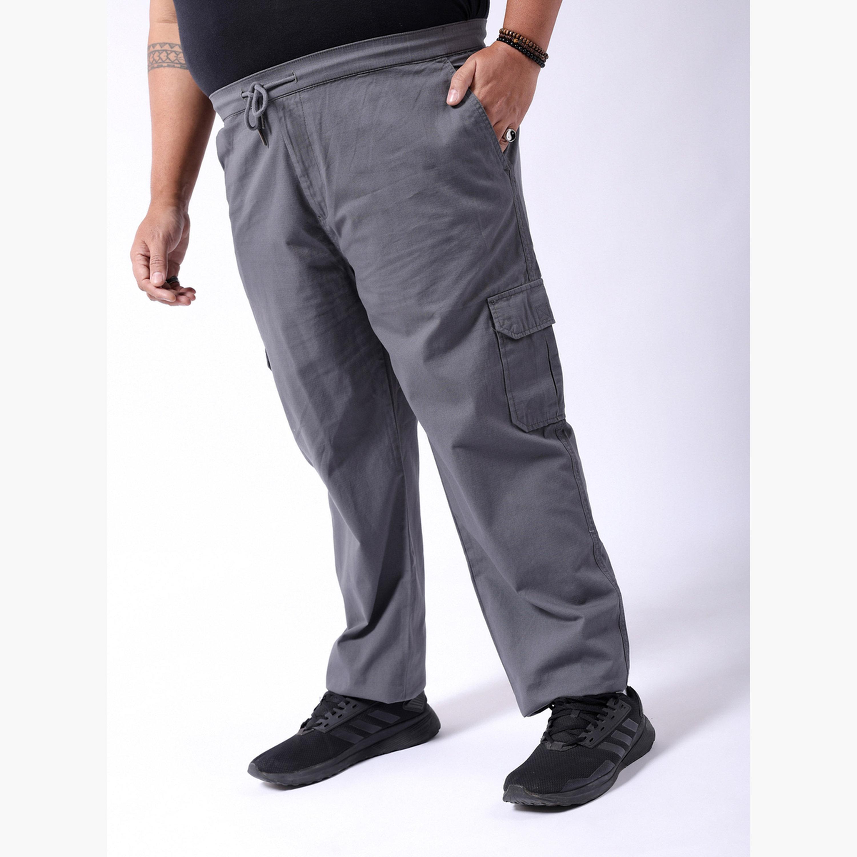 HardSoda X Styli Plus Size Regular Fit Solid Cargo Trousers-men-clothing-bottoms-trousersandchinos-trousers-image-4