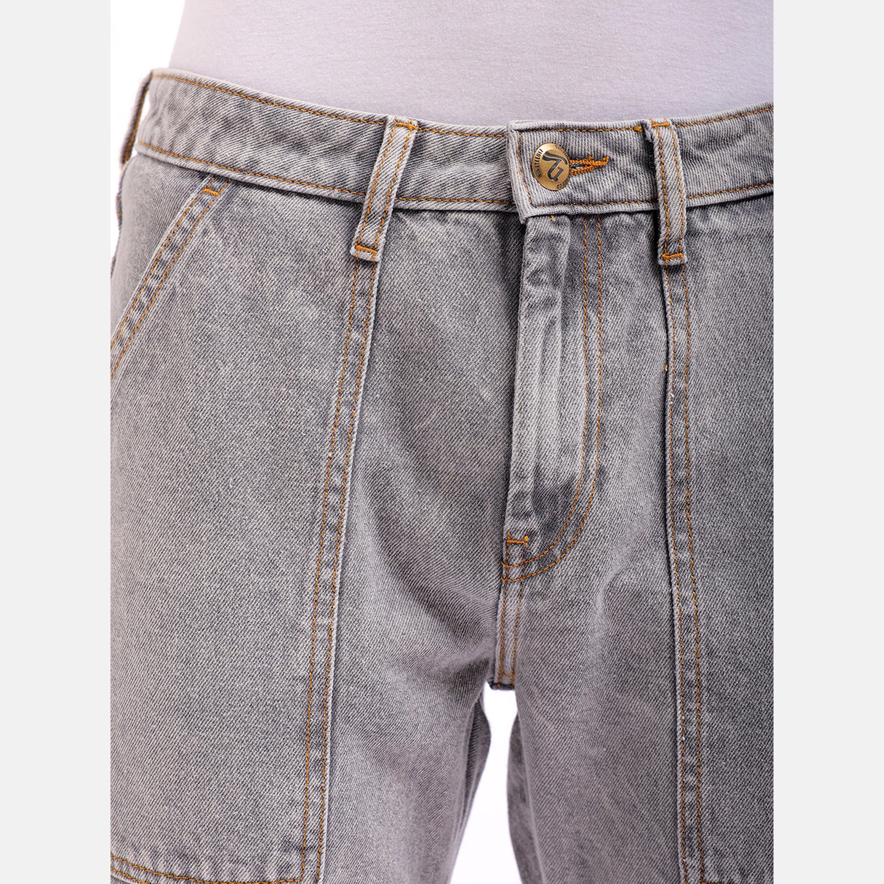 The Indian Garage Co X Styli Men Grey Mid Wash Cargo Jeans-men-clothing-bottoms-jeans-image-5