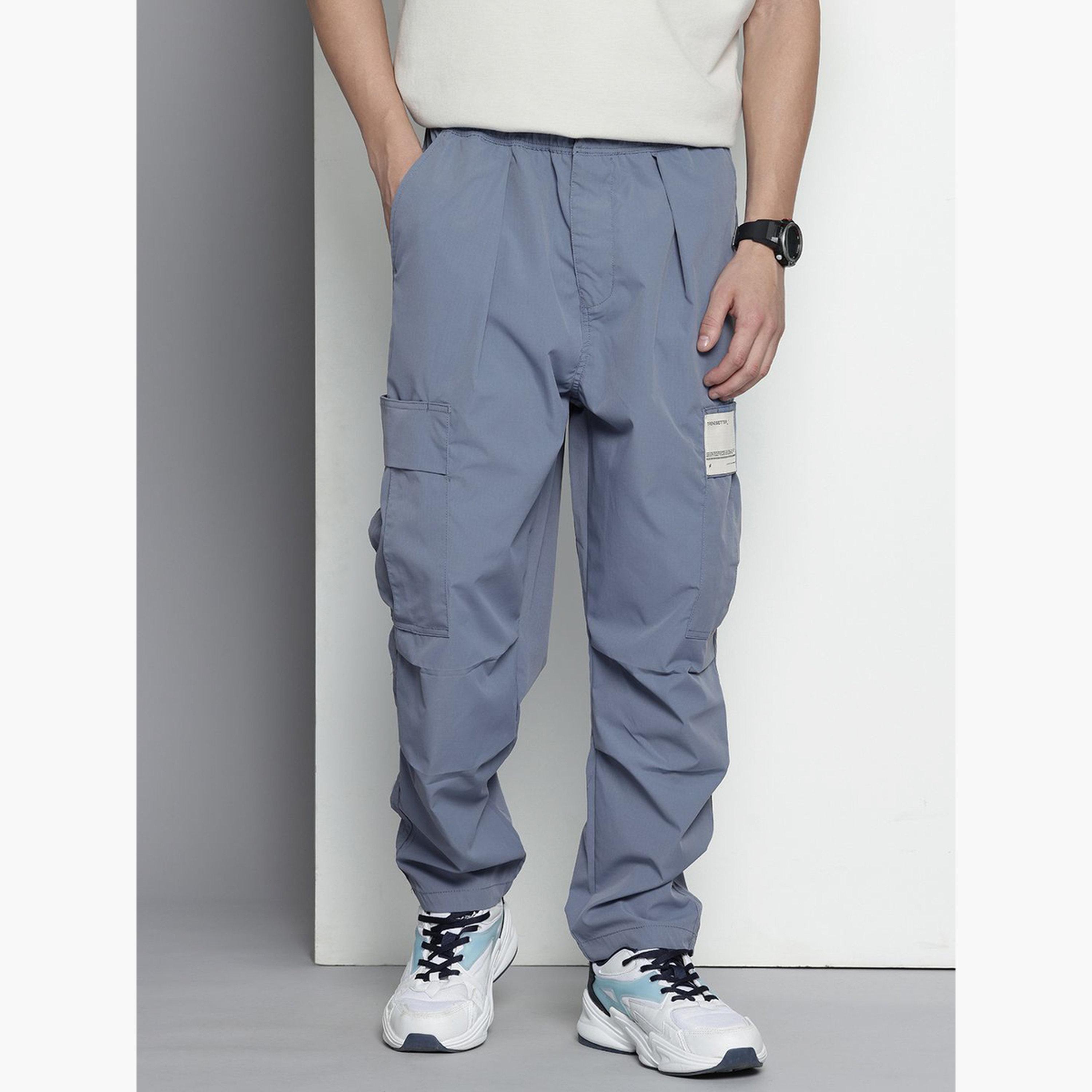 ذا انديان كراج كو × ستايلي - بنطال كارغو رجالي مريح لون الأزرق-men-clothing-bottoms-trousersandchinos-trousers-image-1