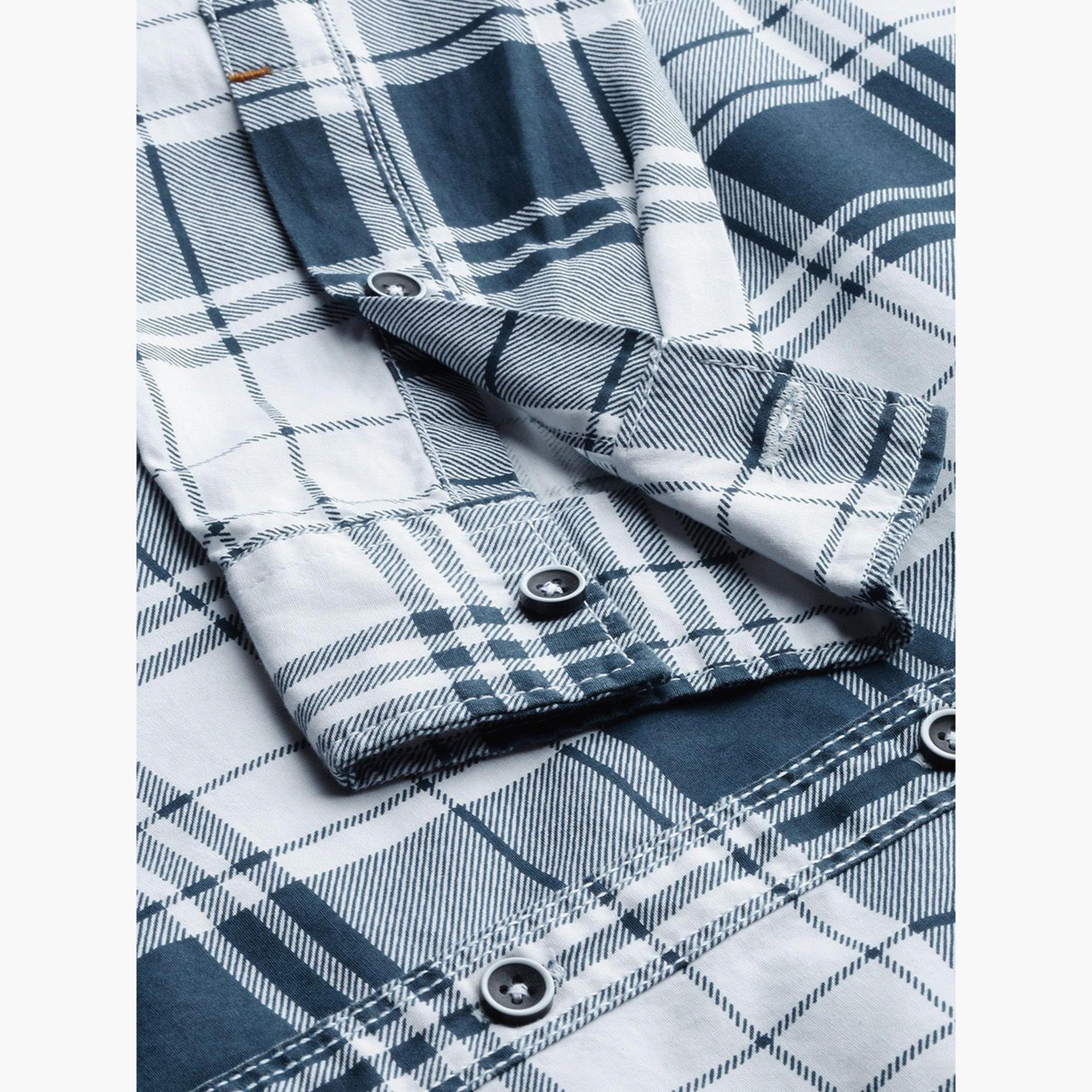 The Indian Garage Co X Styli Men White Checked Slim Fit Shirt-men-clothing-shirts-image-5