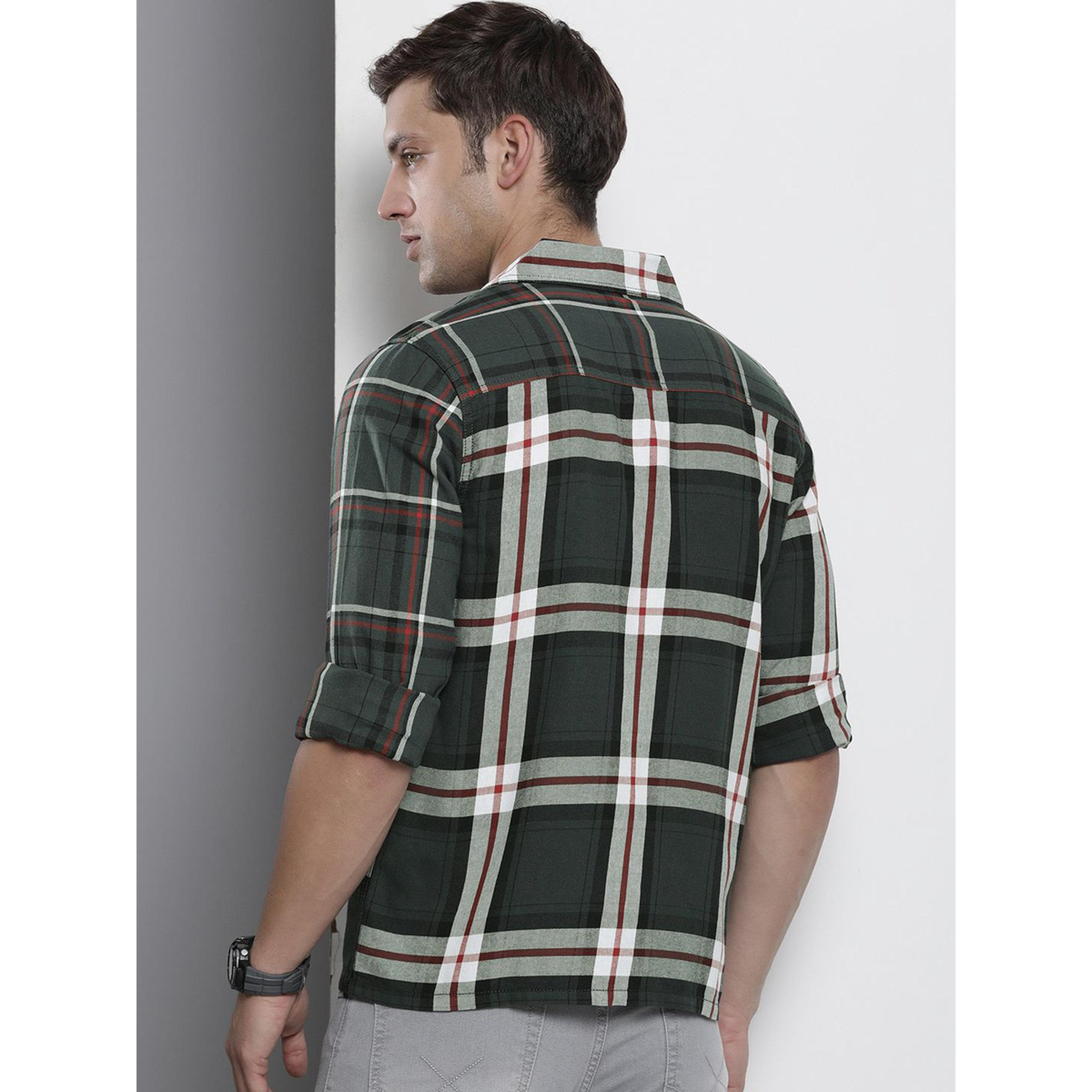 The Indian Garage Co X Styli Men Regular Fit Grey Checked Shirt-men-clothing-shirts-image-3