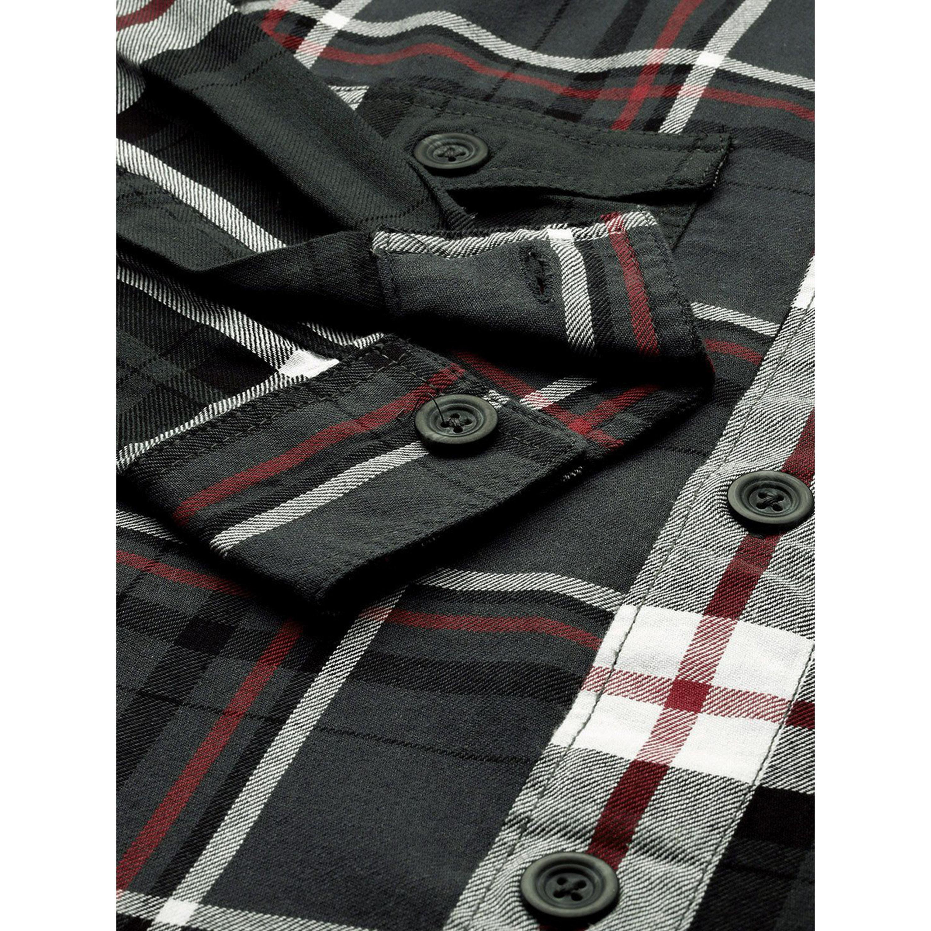 The Indian Garage Co X Styli Men Regular Fit Grey Checked Shirt-men-clothing-shirts-image-4