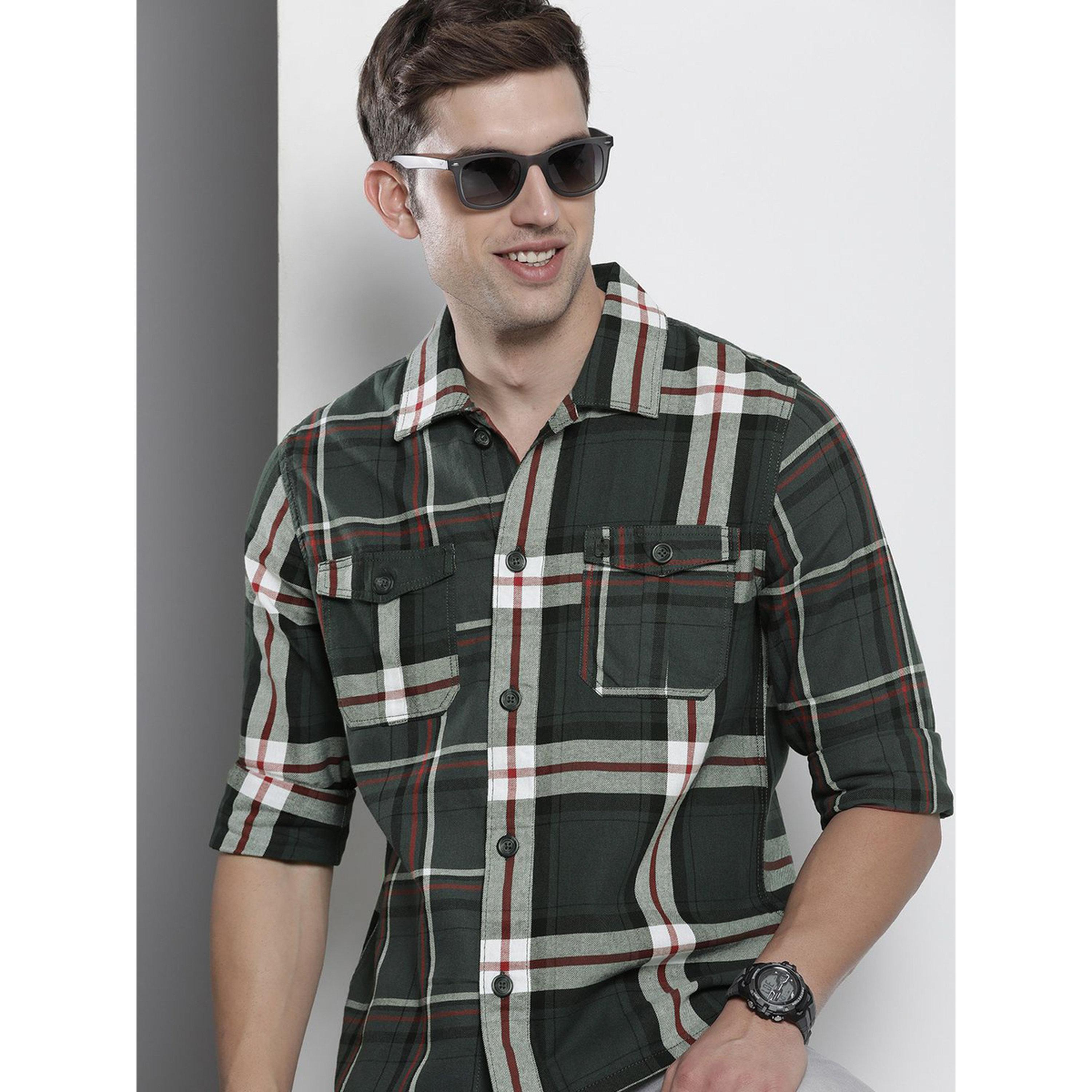 The Indian Garage Co X Styli Men Regular Fit Grey Checked Shirt-men-clothing-shirts-image-6