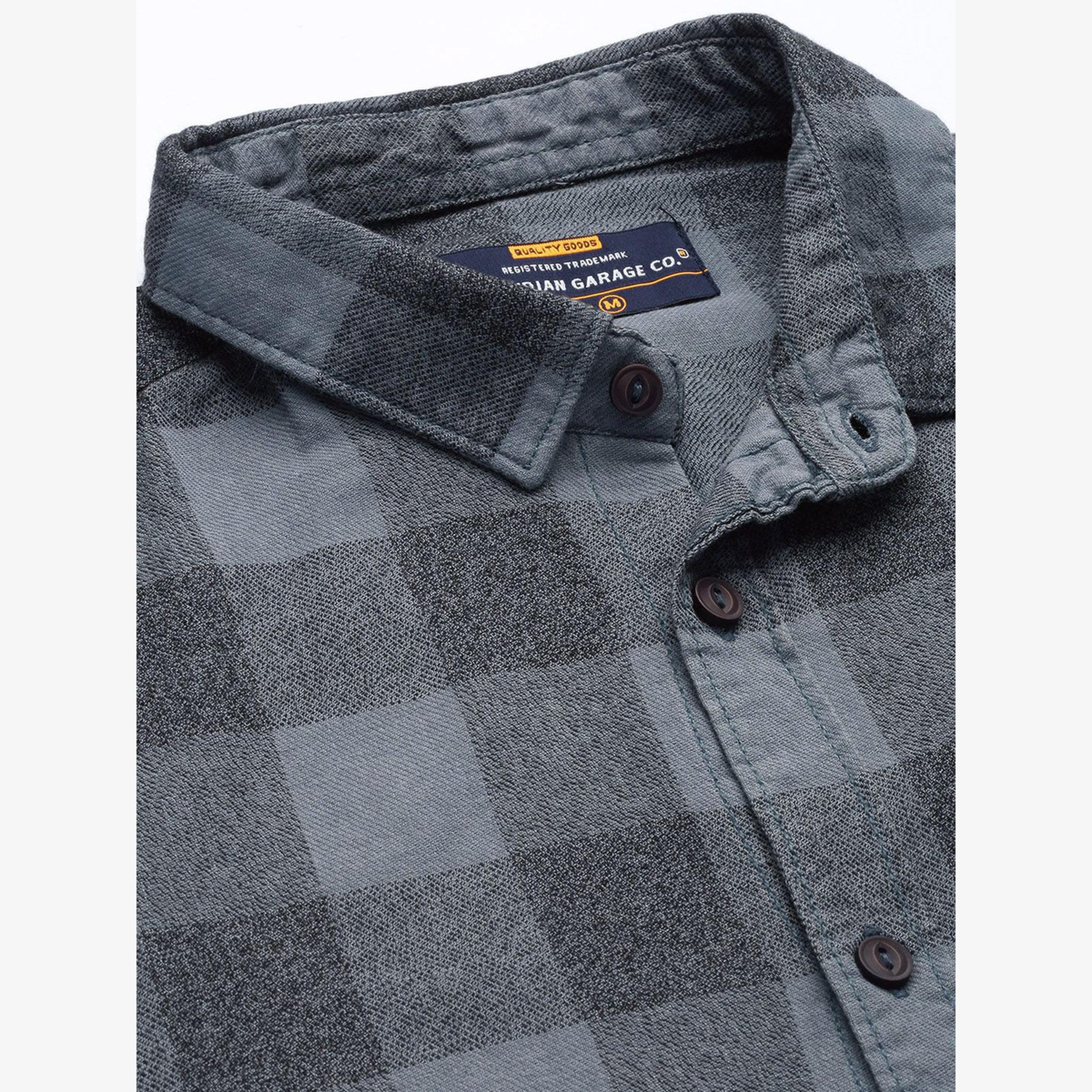 The Indian Garage Co X Styli Men Green Regular Fit Checked Shirt-men-clothing-shirts-image-5