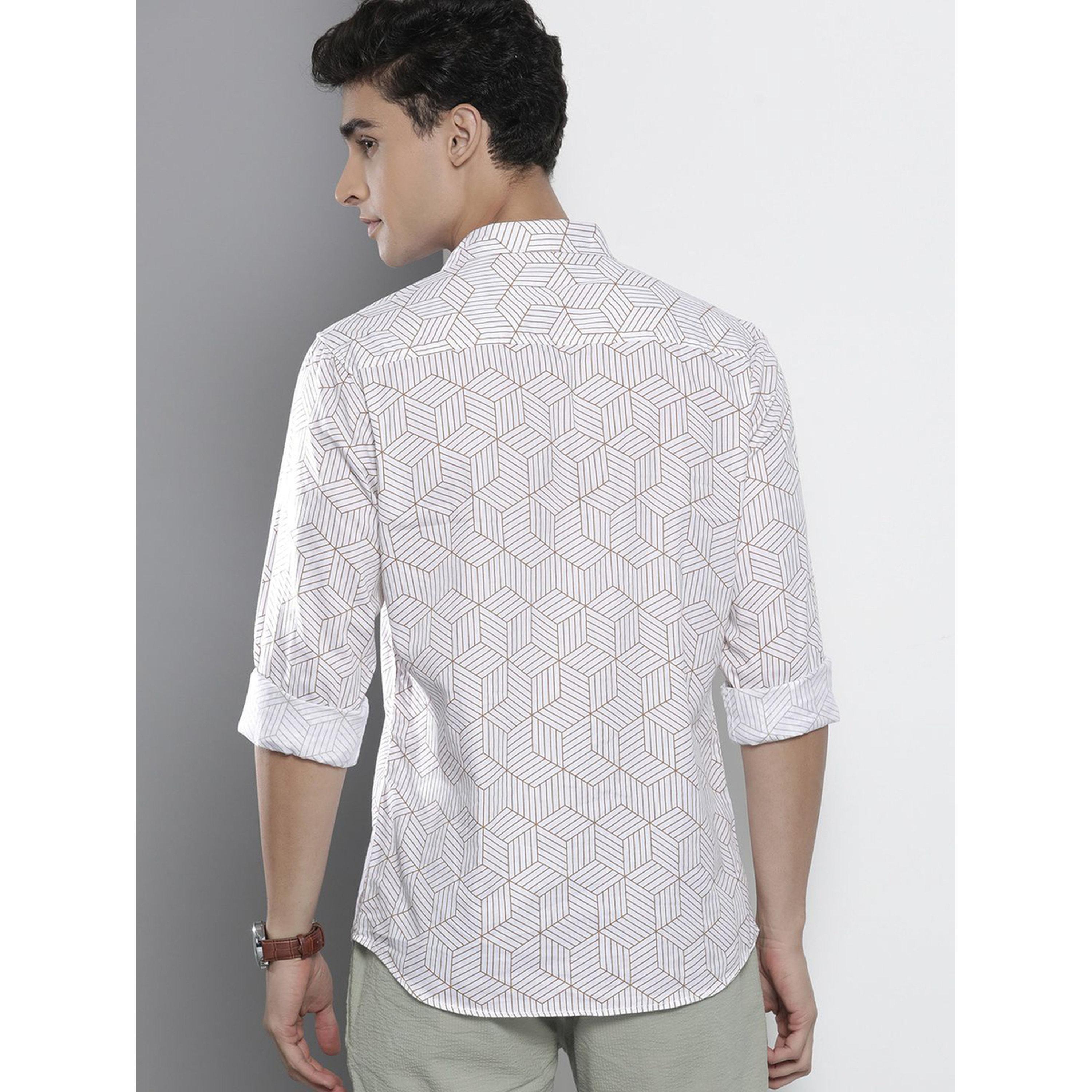 The Indian Garage Co X Styli White Geometric Print Regular Fit Shirt-men-clothing-shirts-image-4