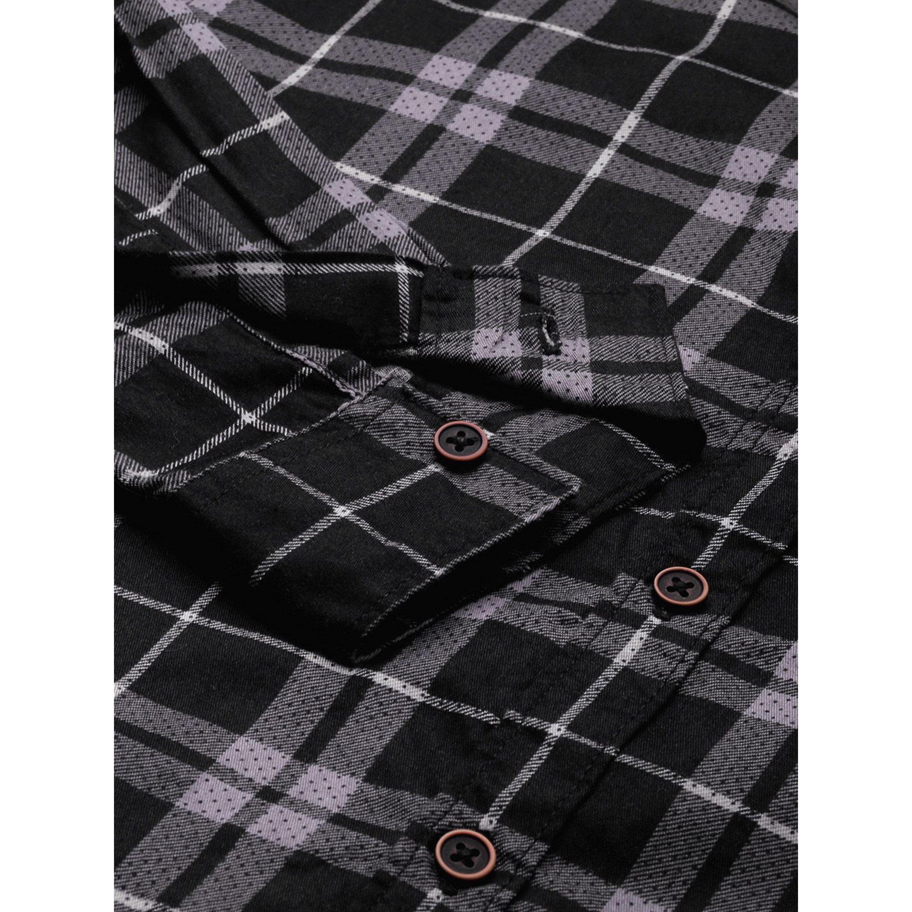 ذا انديان كراج كو × ستايلي - قميص رجالي أسود منقوش-men-clothing-shirts-image-3