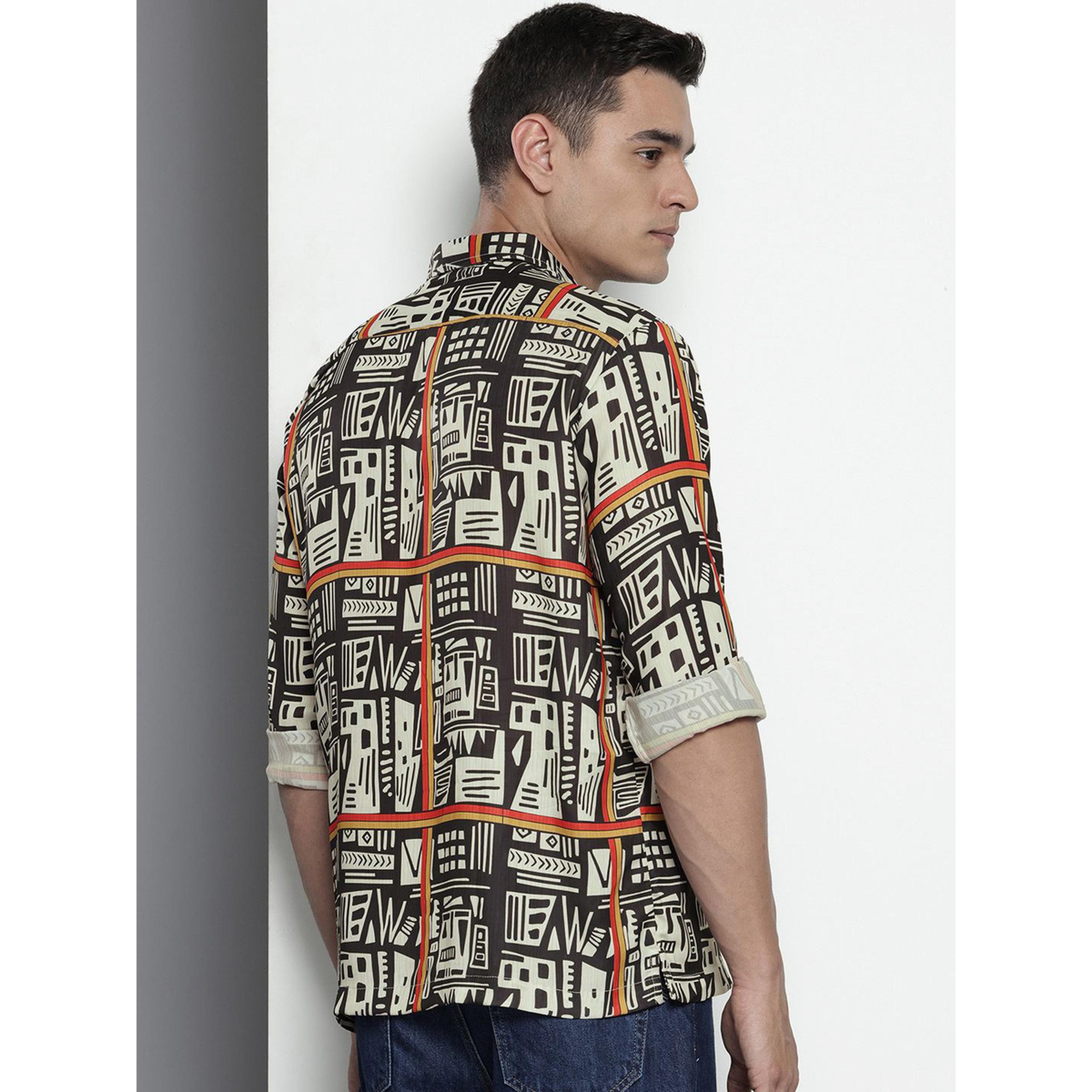 The Indian Garage Co X Styli Men Geometric Print Relaxed Fit Shirt-men-clothing-shirts-image-4