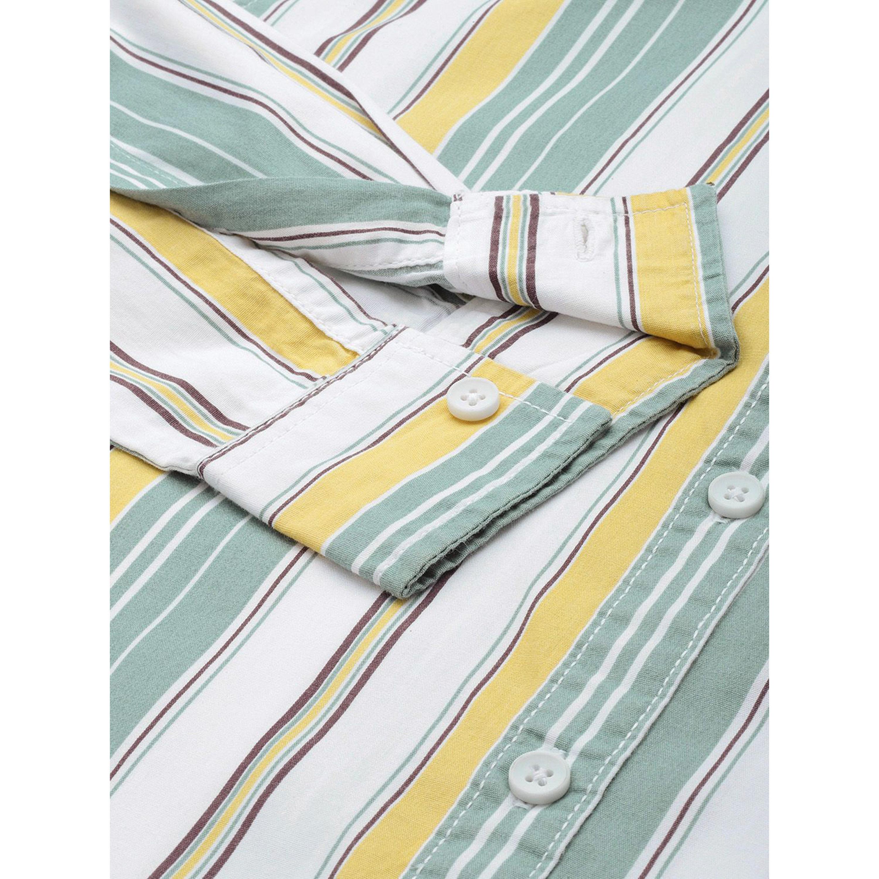 ذا انديان كراج كو × ستايلي - قميص رجالي مخطط لون اأخضر-men-clothing-shirts-image-3