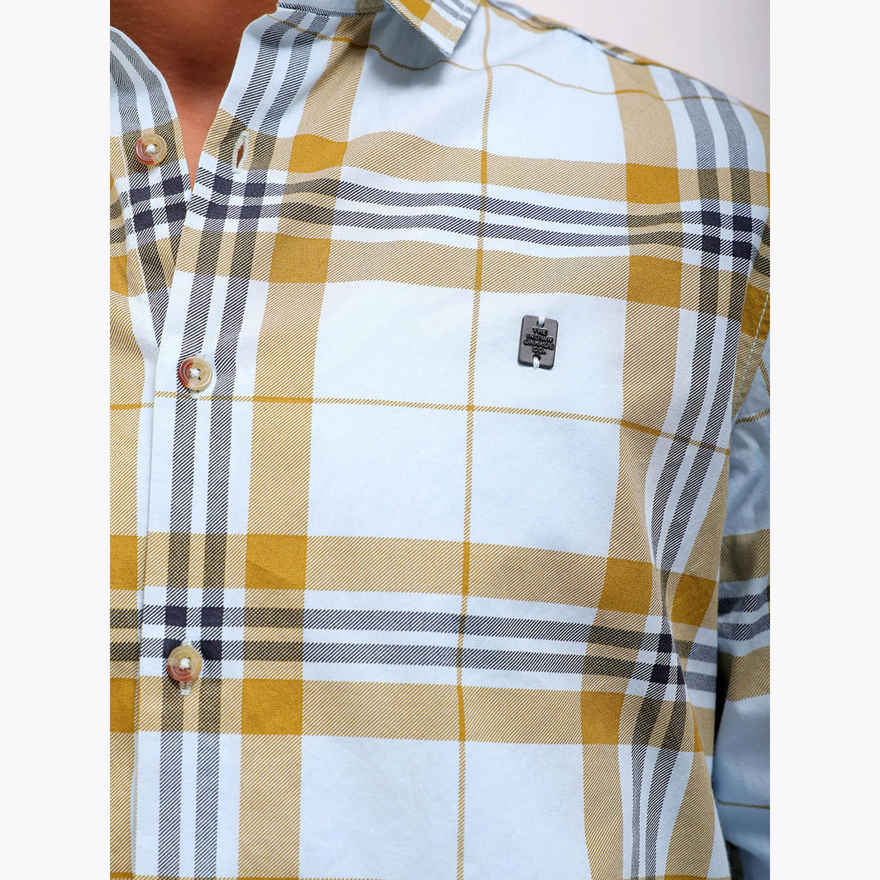 The Indian Garage Co X Styli Men Light Blue Checked Shirt-men-clothing-shirts-image-6
