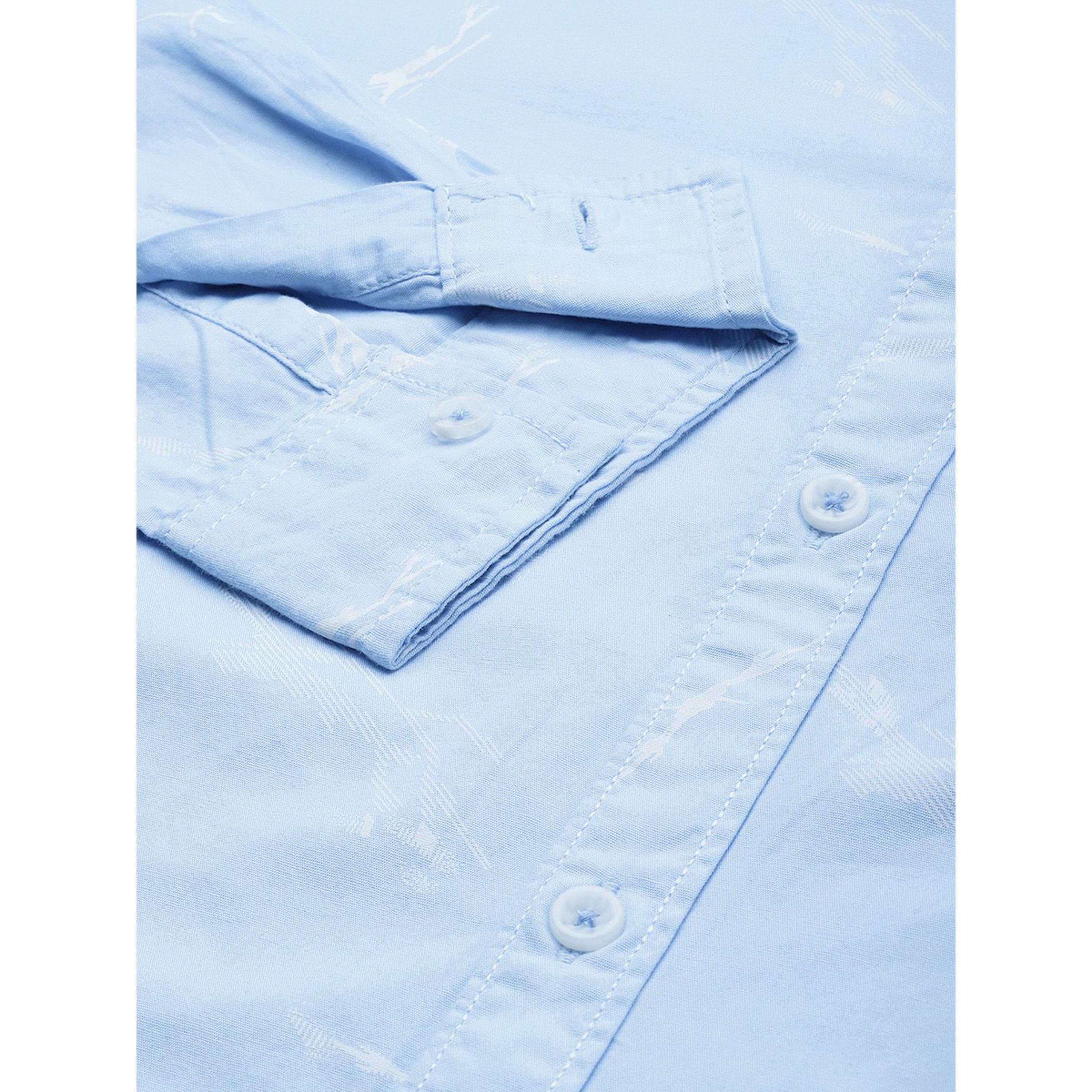 ذا انديان كراج كو × ستايلي - قميص رجالي أزرق سماوي برسومات واضحة-men-clothing-shirts-image-3
