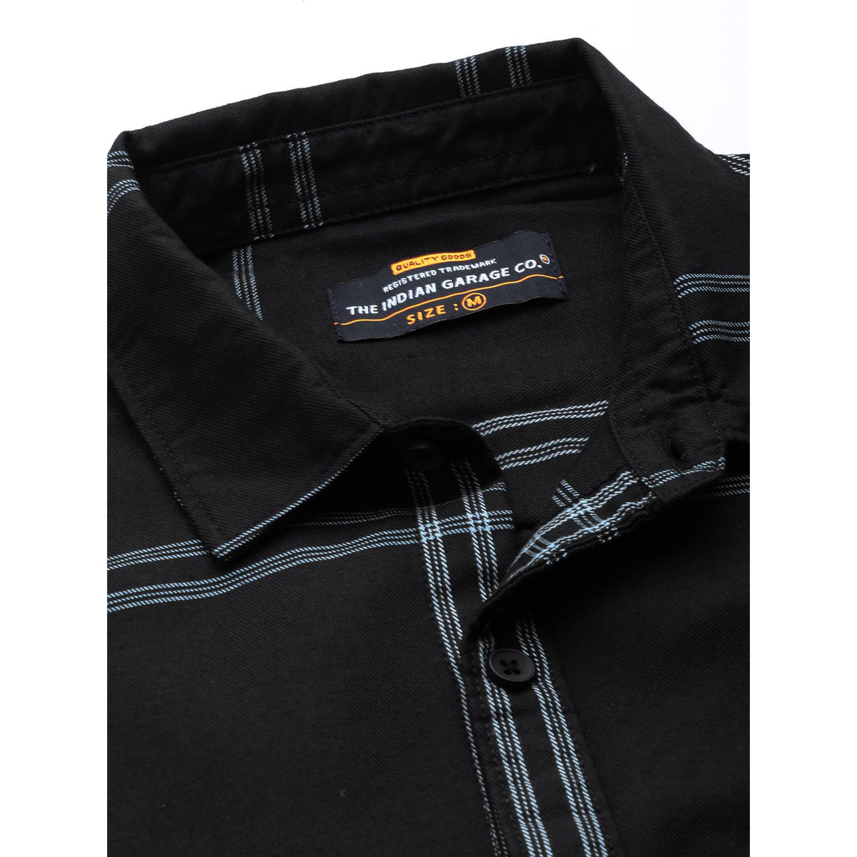 The Indian Garage Co X Styli Men Black Checkered Casual Shirt-men-clothing-shirts-image-5
