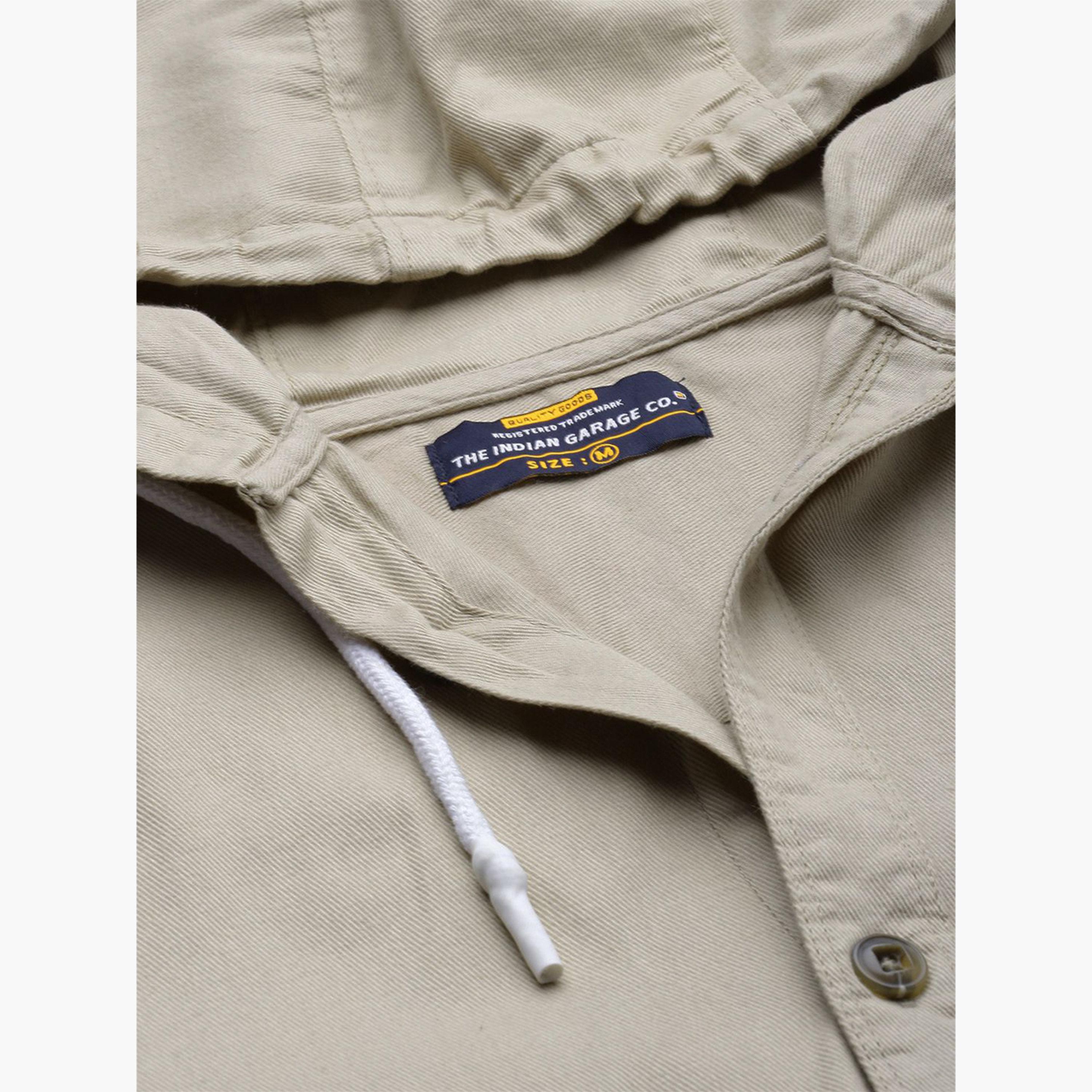 ذا انديان كراج كو × ستايلي - قميص رجالي بقبعة لون كاكي-men-clothing-shirts-image-5
