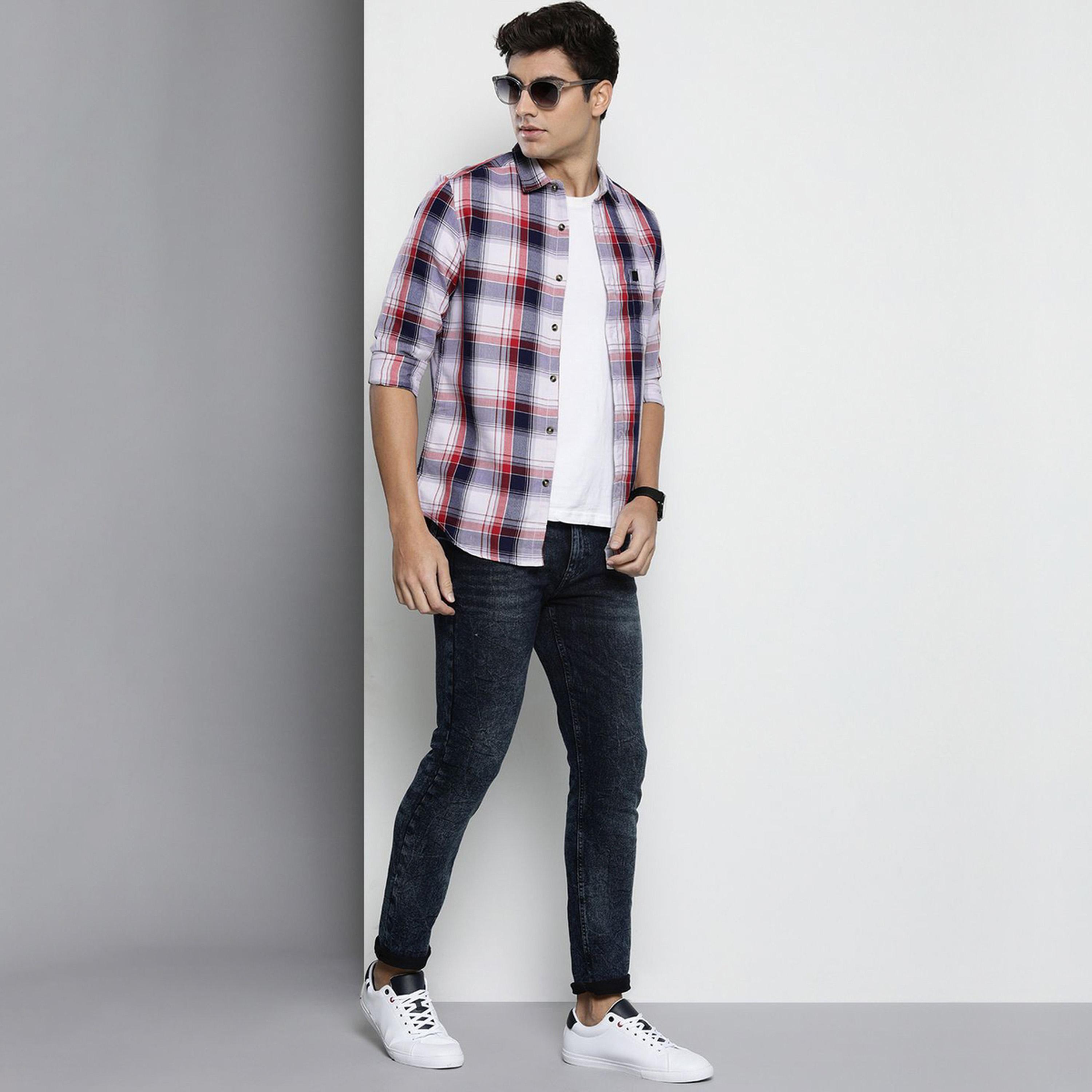The Indian Garage Co X Styli Men Multi Checked Regular Fit Shirt-men-clothing-shirts-image-2