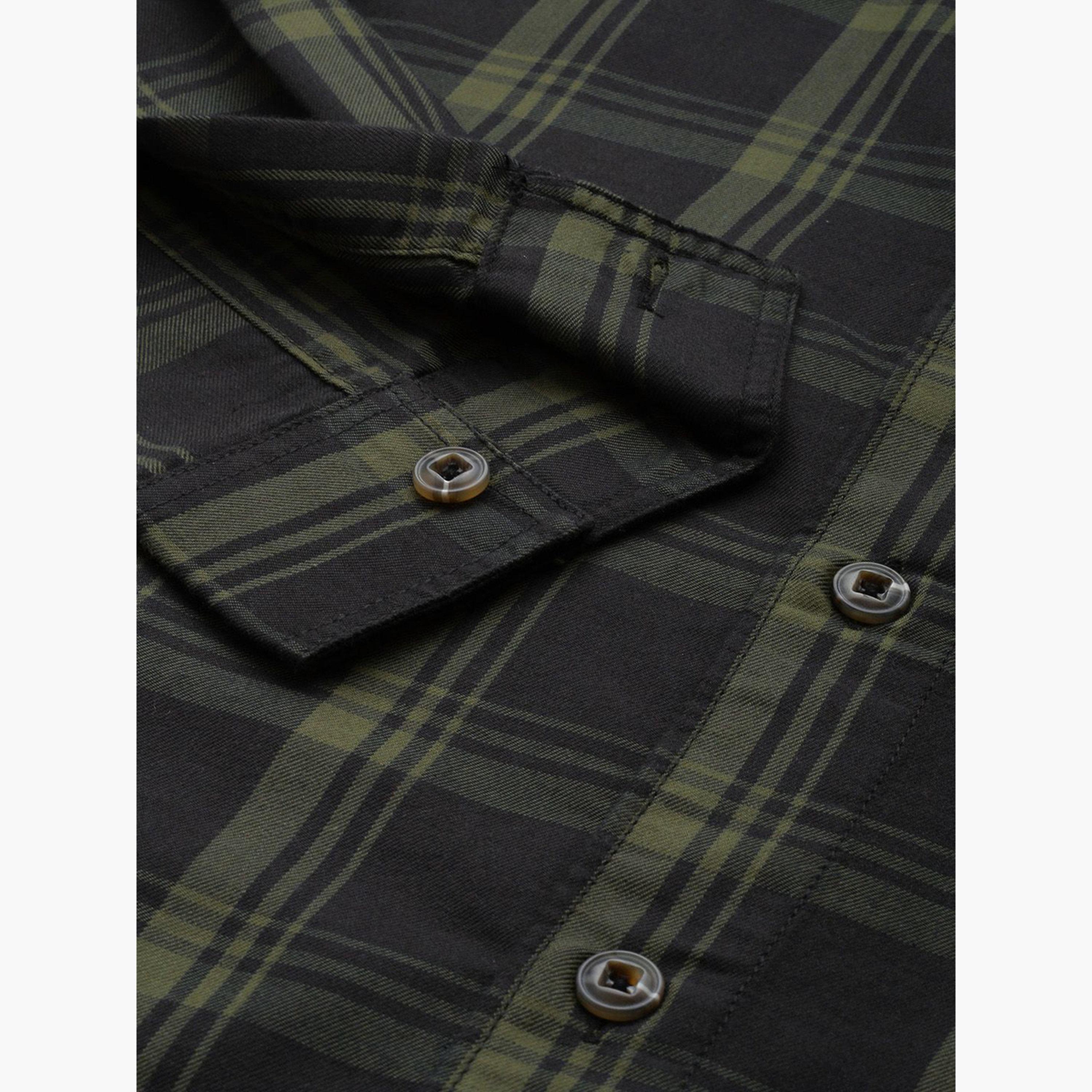 The Indian Garage Co X Styli Men Black Regular Fit Casual Shirt-men-clothing-shirts-image-3