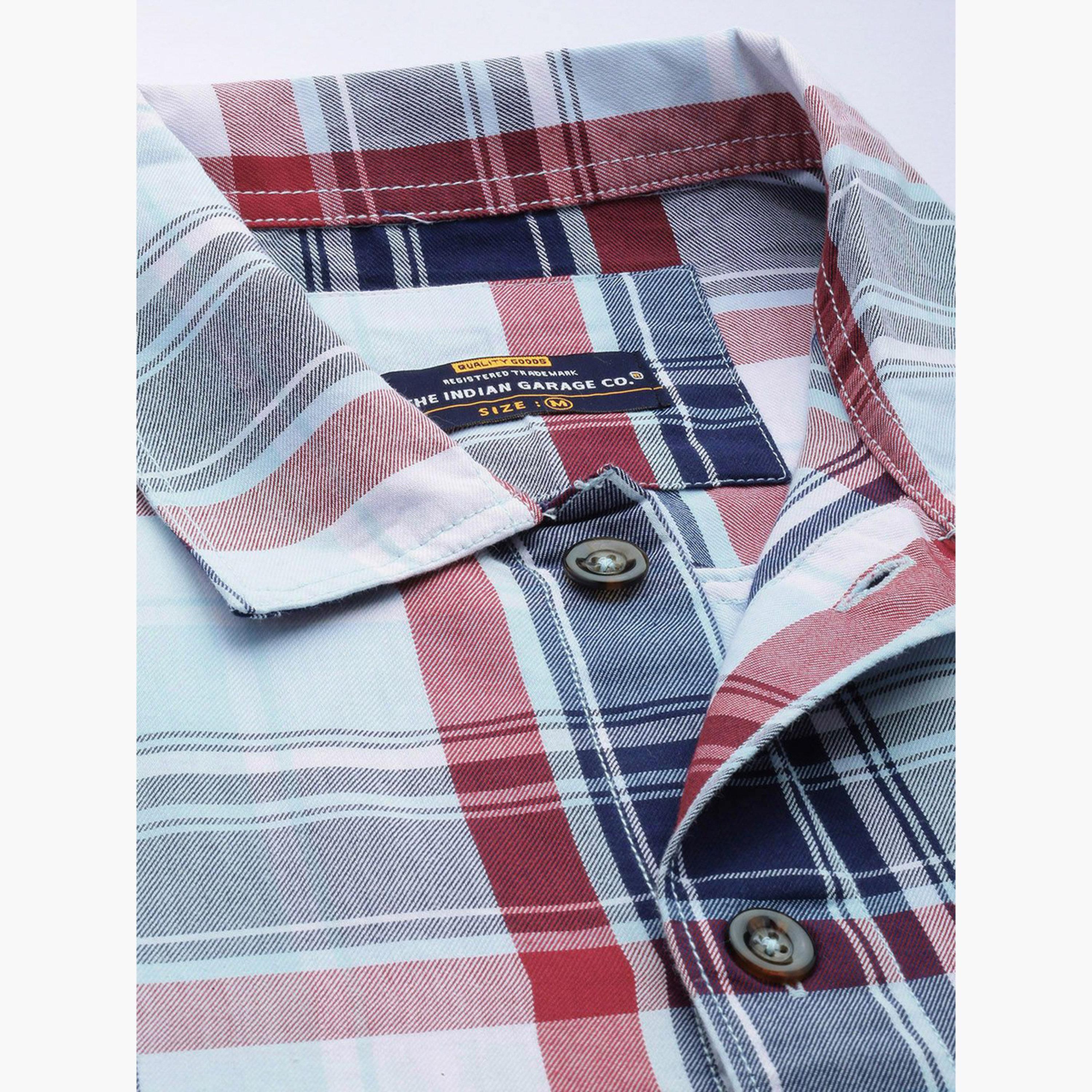 ذا انديان كراج كو × ستايلي - قميص رجالي كاجوال مريح لون الأزرق-men-clothing-shirts-image-5