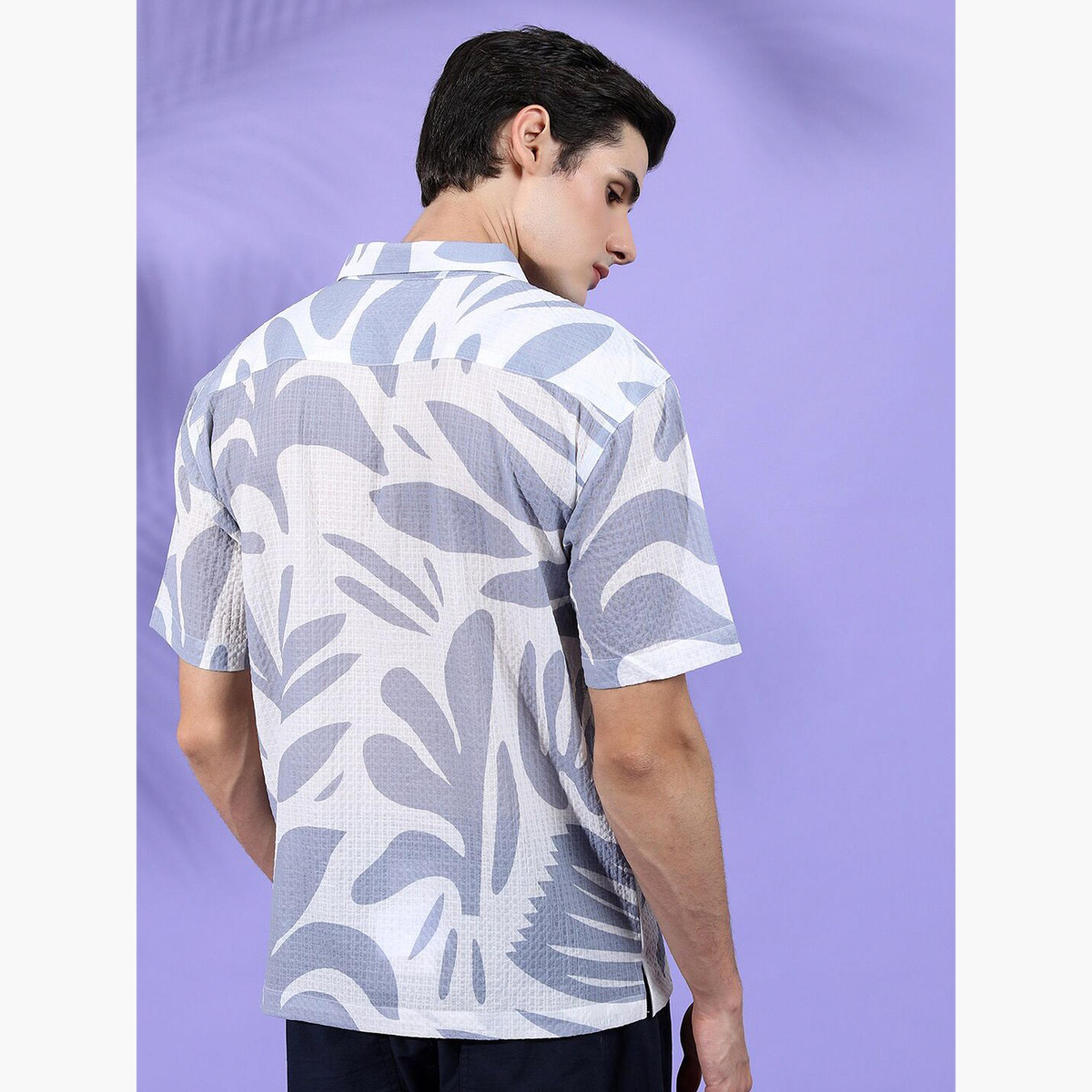 ذا انديان كراج كو × ستايلي - قميص رجالي مريح بطبعة زهور لون أخضر-men-clothing-shirts-image-3