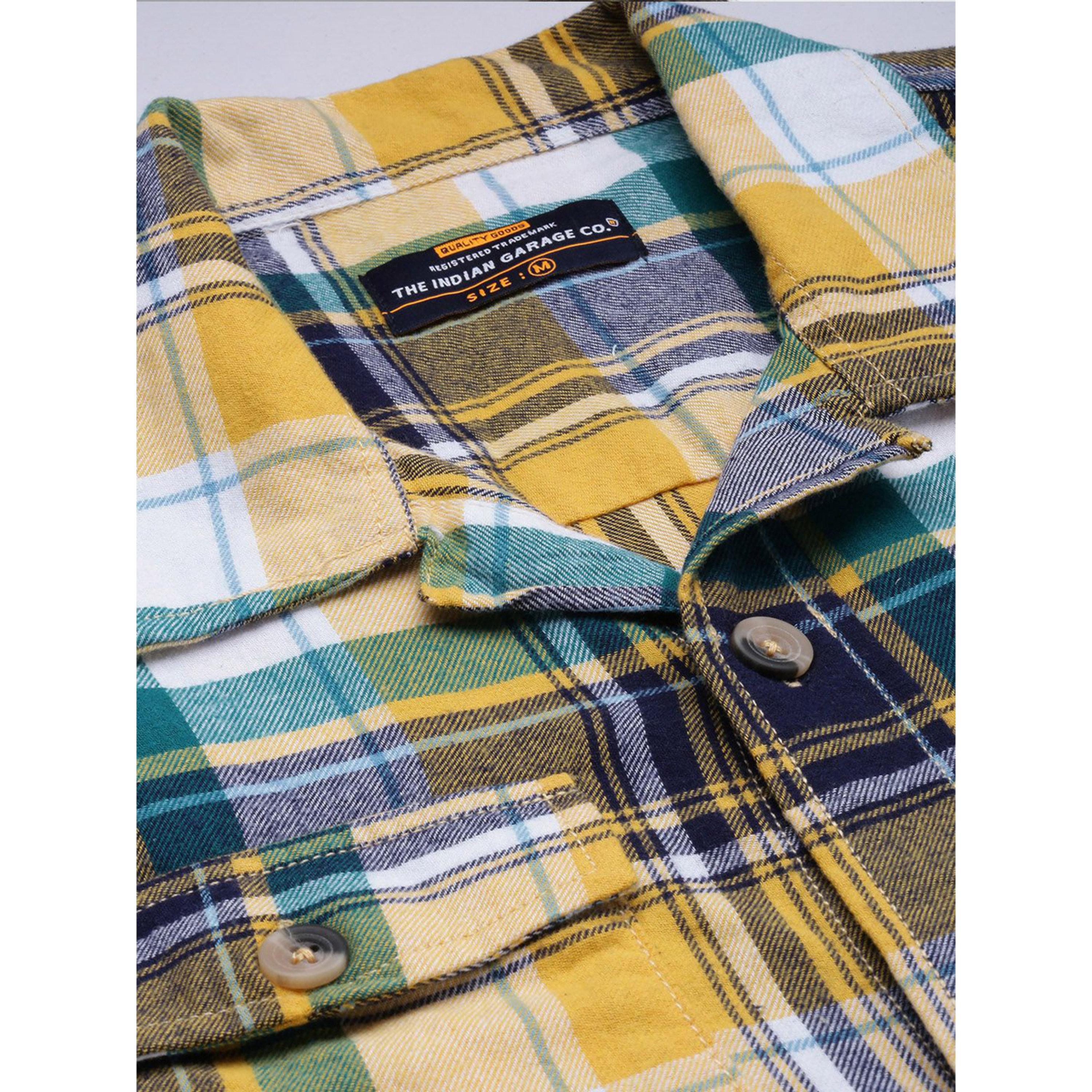 ذا انديان كراج كو × ستايلي - قميص رجالي منقوش لون أصفر-men-clothing-shirts-image-5
