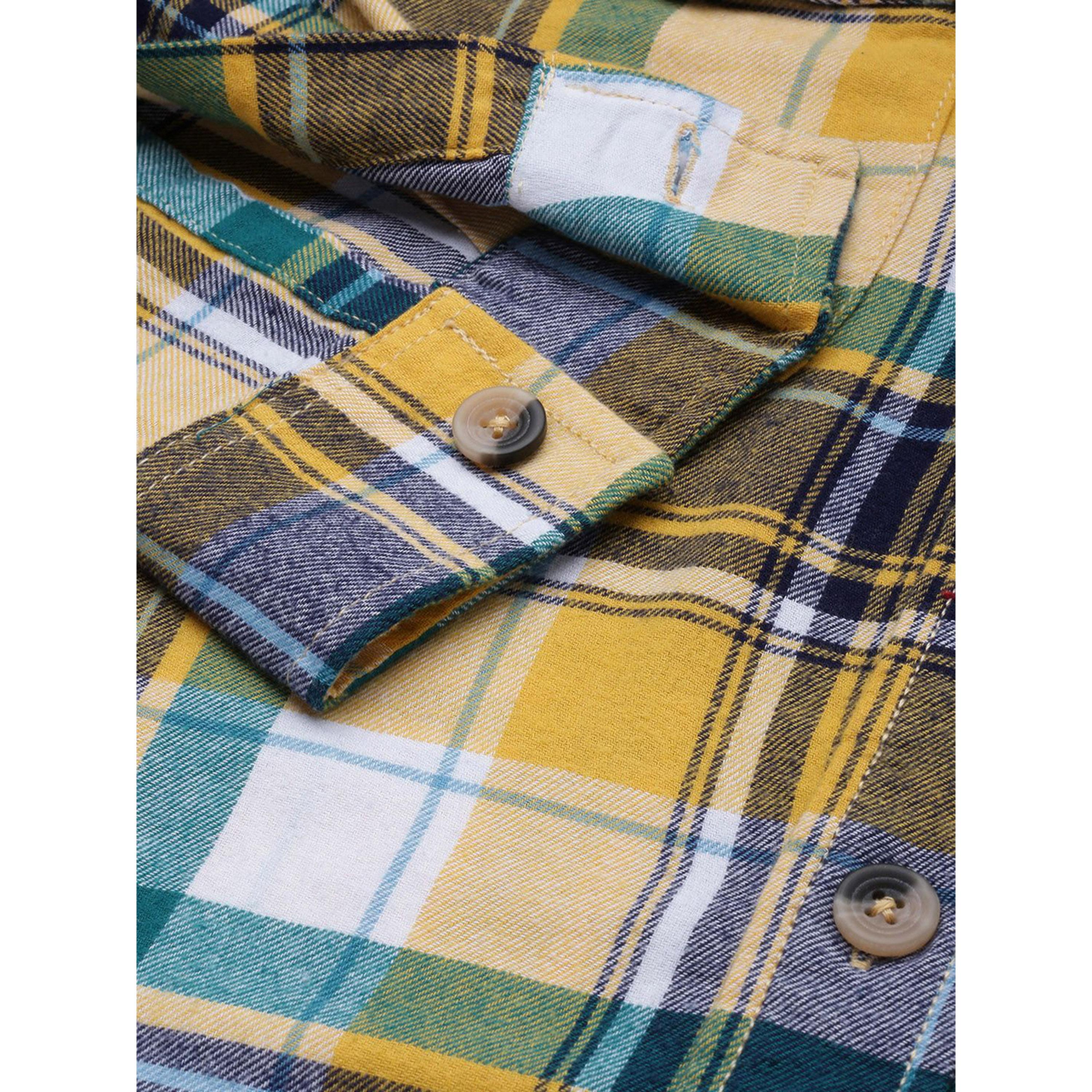 The Indian Garage Co X Styli Men Yellow Checkered Casual Shirt-men-clothing-shirts-image-6