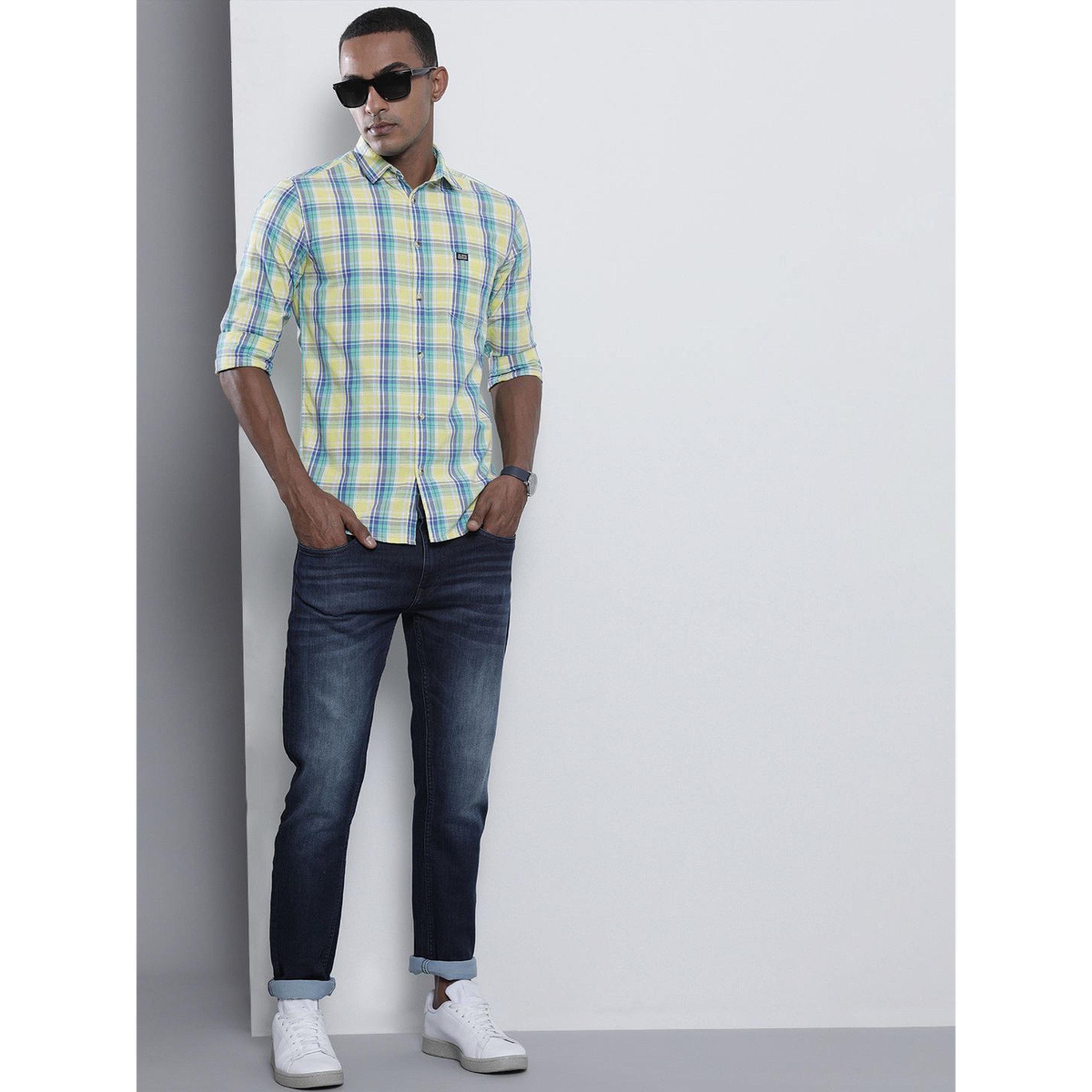 ذا انديان كراج كو × ستايلي - قميص رجالي منقوش لون أصفر-men-clothing-shirts-image-2