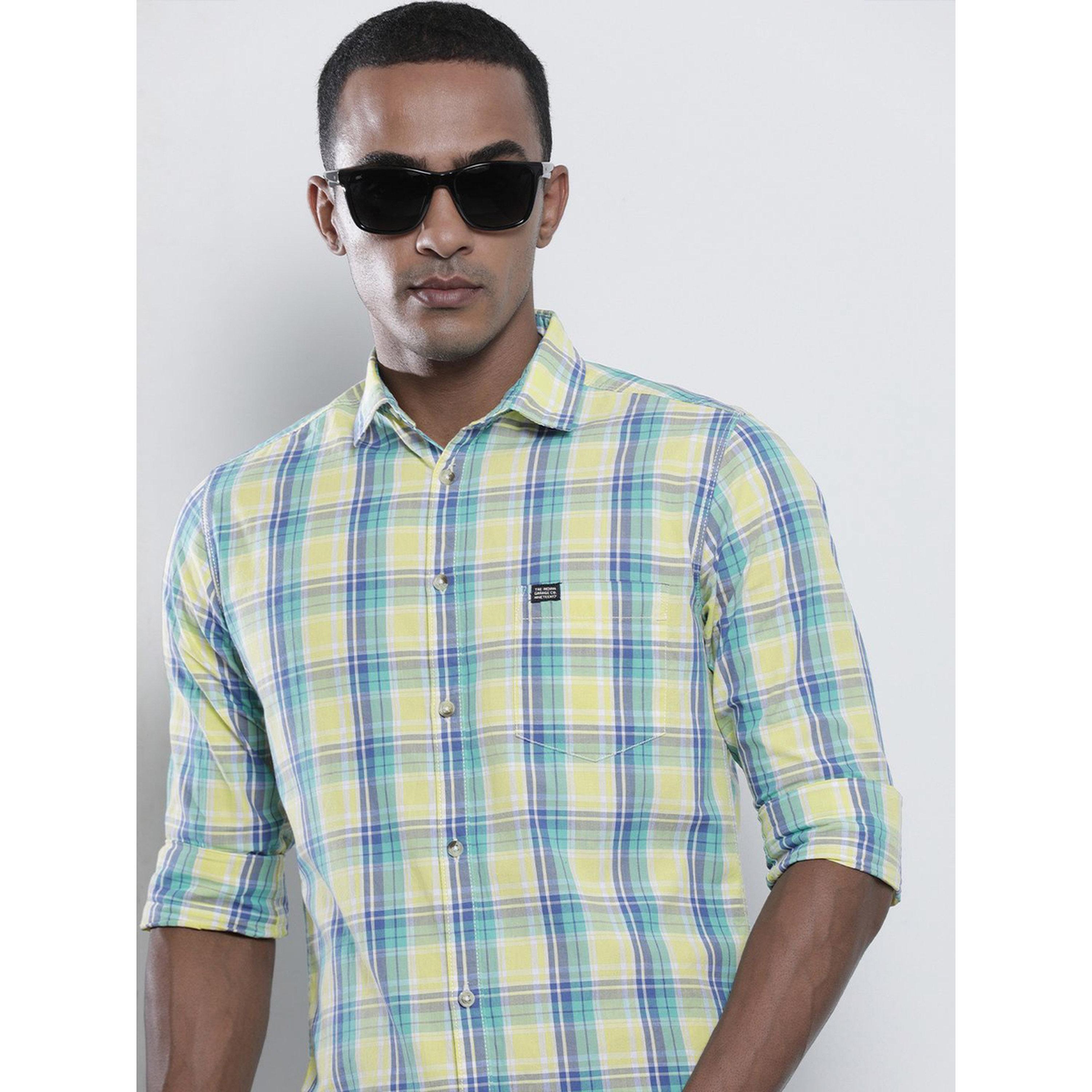ذا انديان كراج كو × ستايلي - قميص رجالي منقوش لون أصفر-men-clothing-shirts-image-3