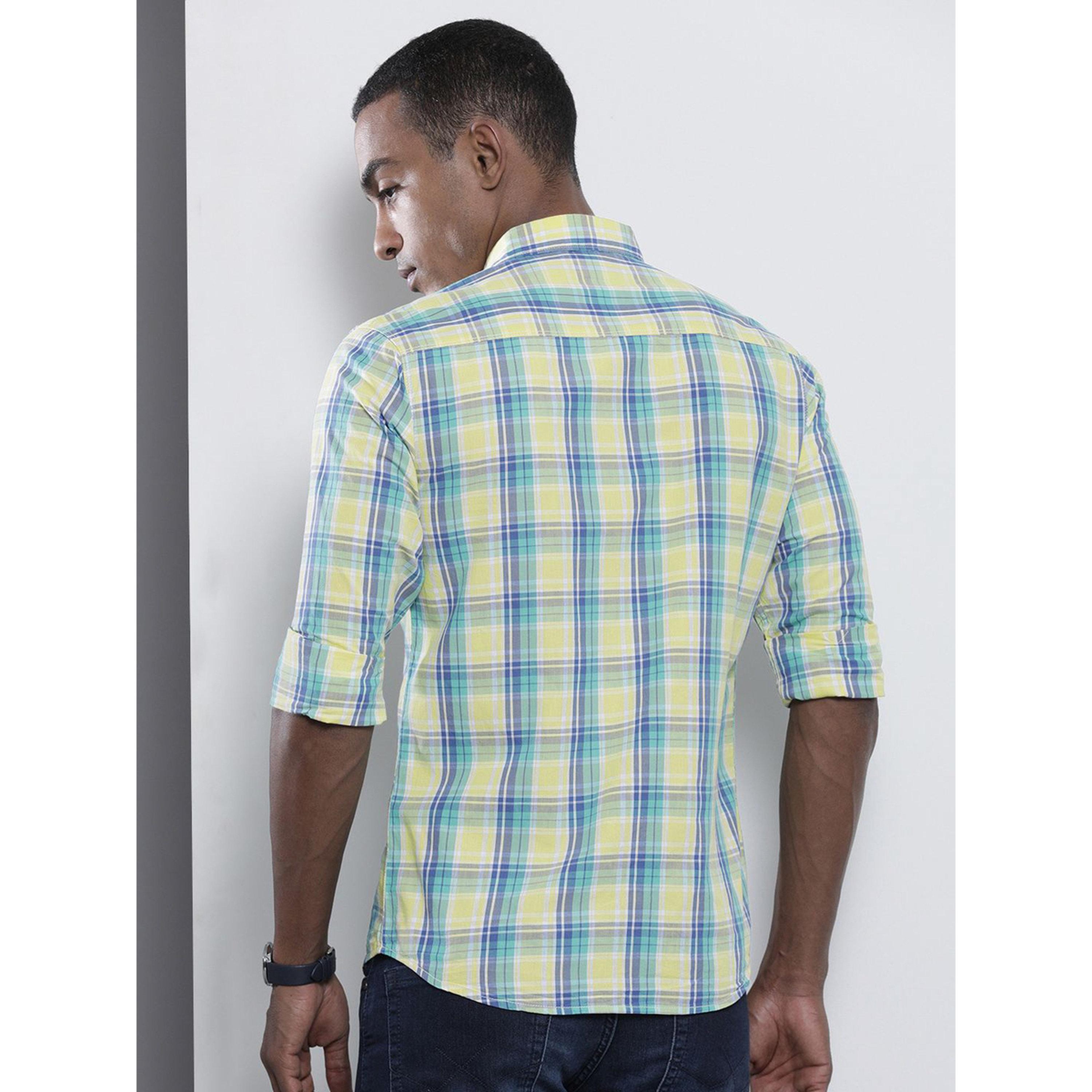 ذا انديان كراج كو × ستايلي - قميص رجالي منقوش لون أصفر-men-clothing-shirts-image-4