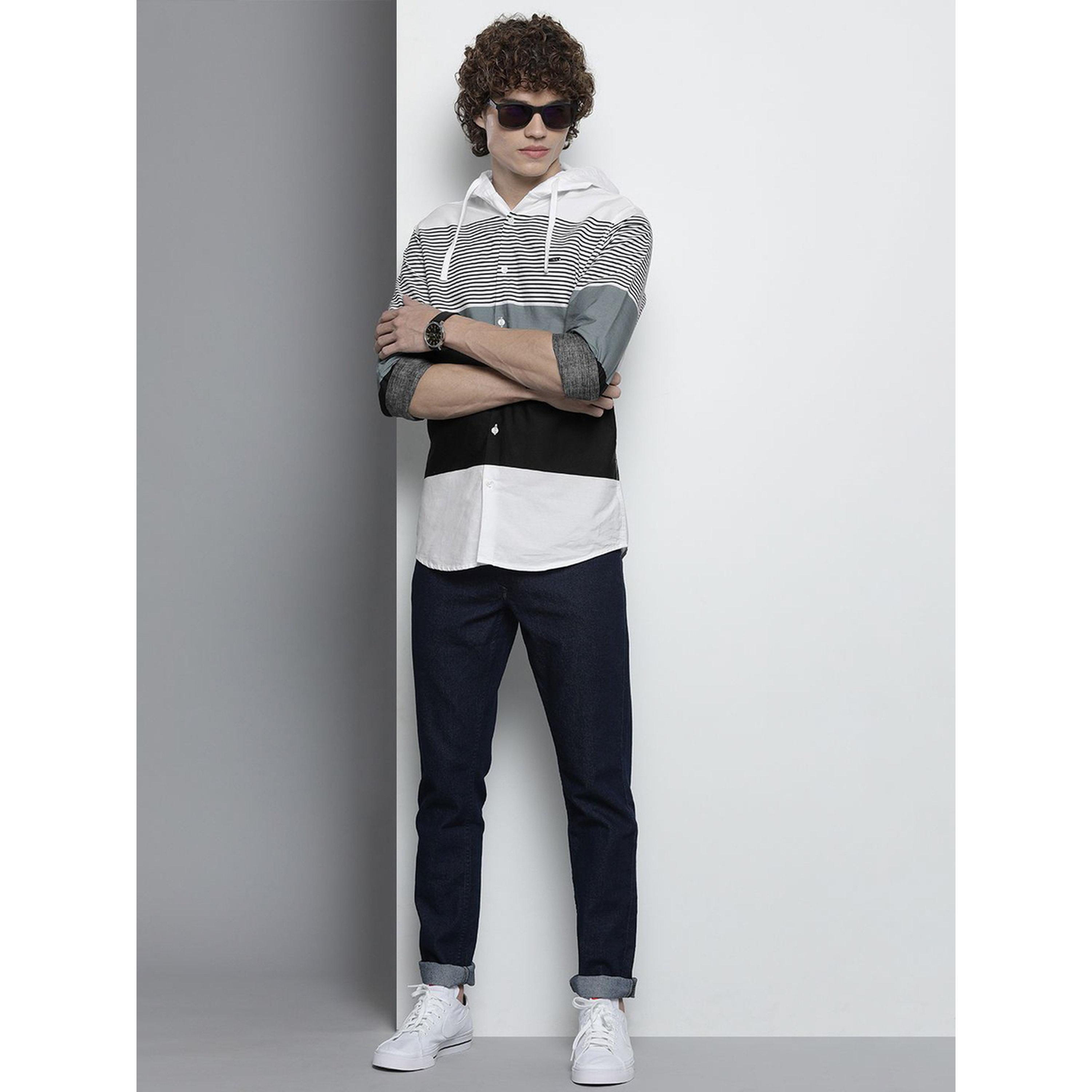 The Indian Garage Co X Styli Men Hooded Color Block Shirt-men-clothing-shirts-image-2