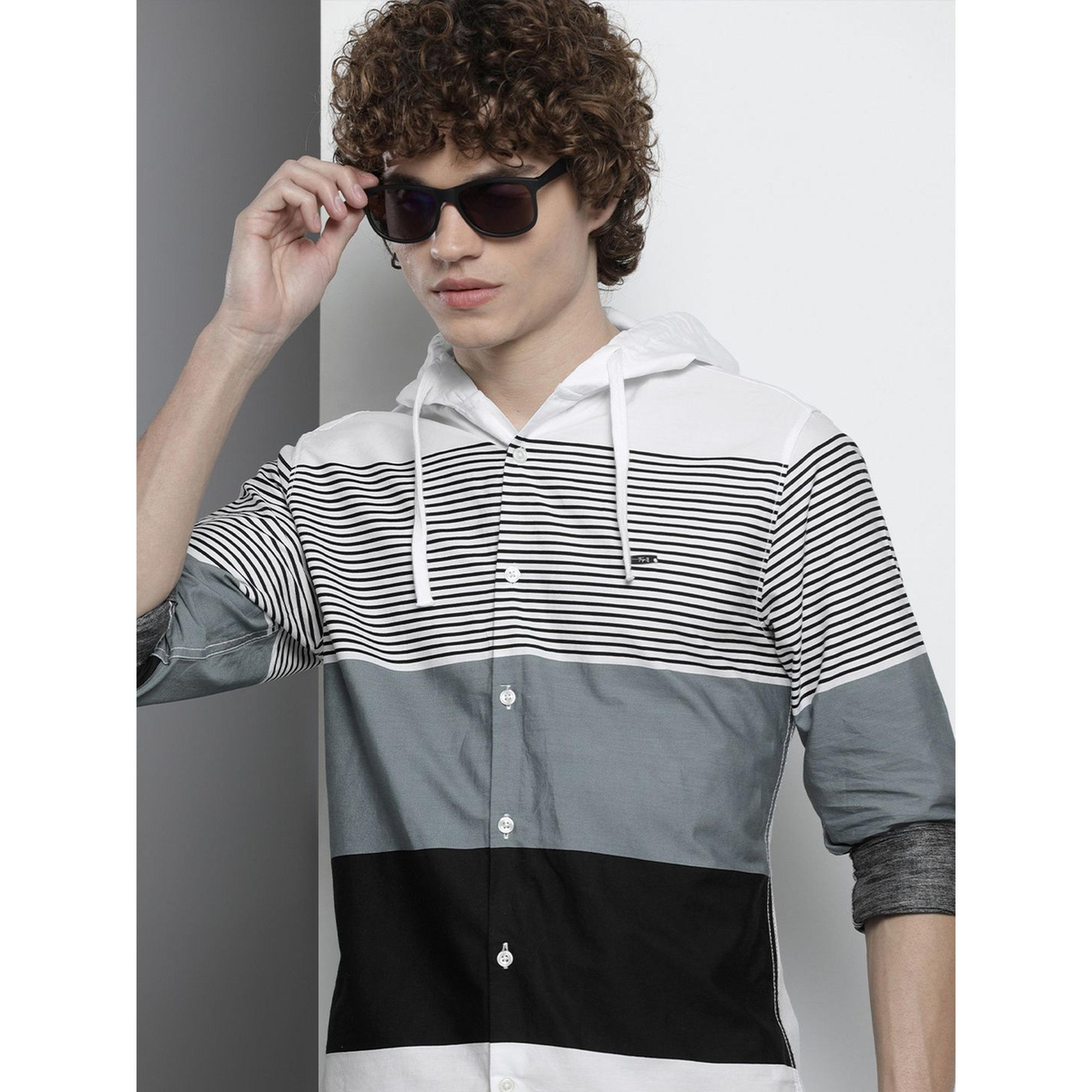 ذا انديان كراج كو × ستايلي - قميص رجالي بقبعة متعدد الألوان-men-clothing-shirts-image-3