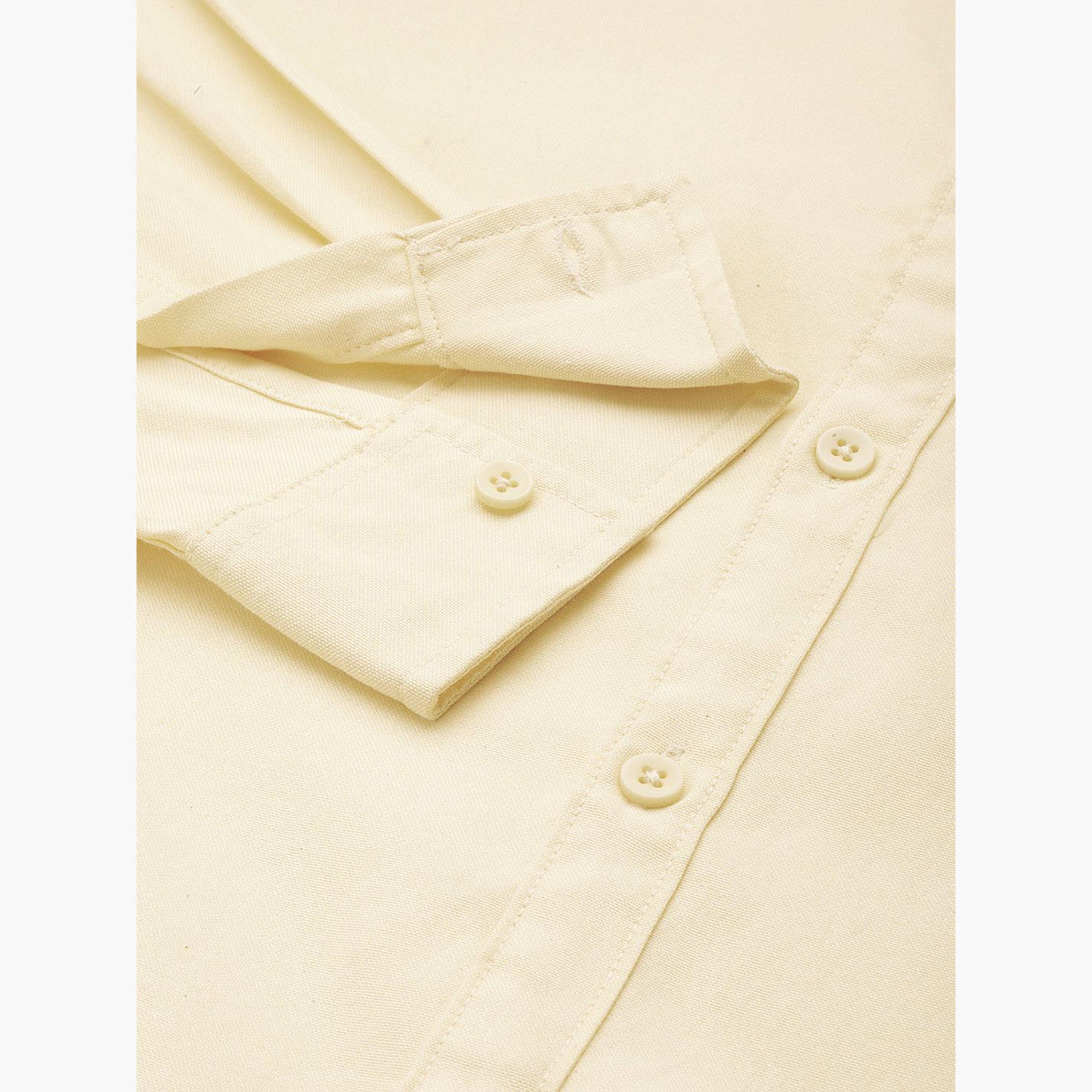 The Indian Garage Co X Styli Men Yellow Button-Down Collar Casual Shirt-men-clothing-shirts-image-3