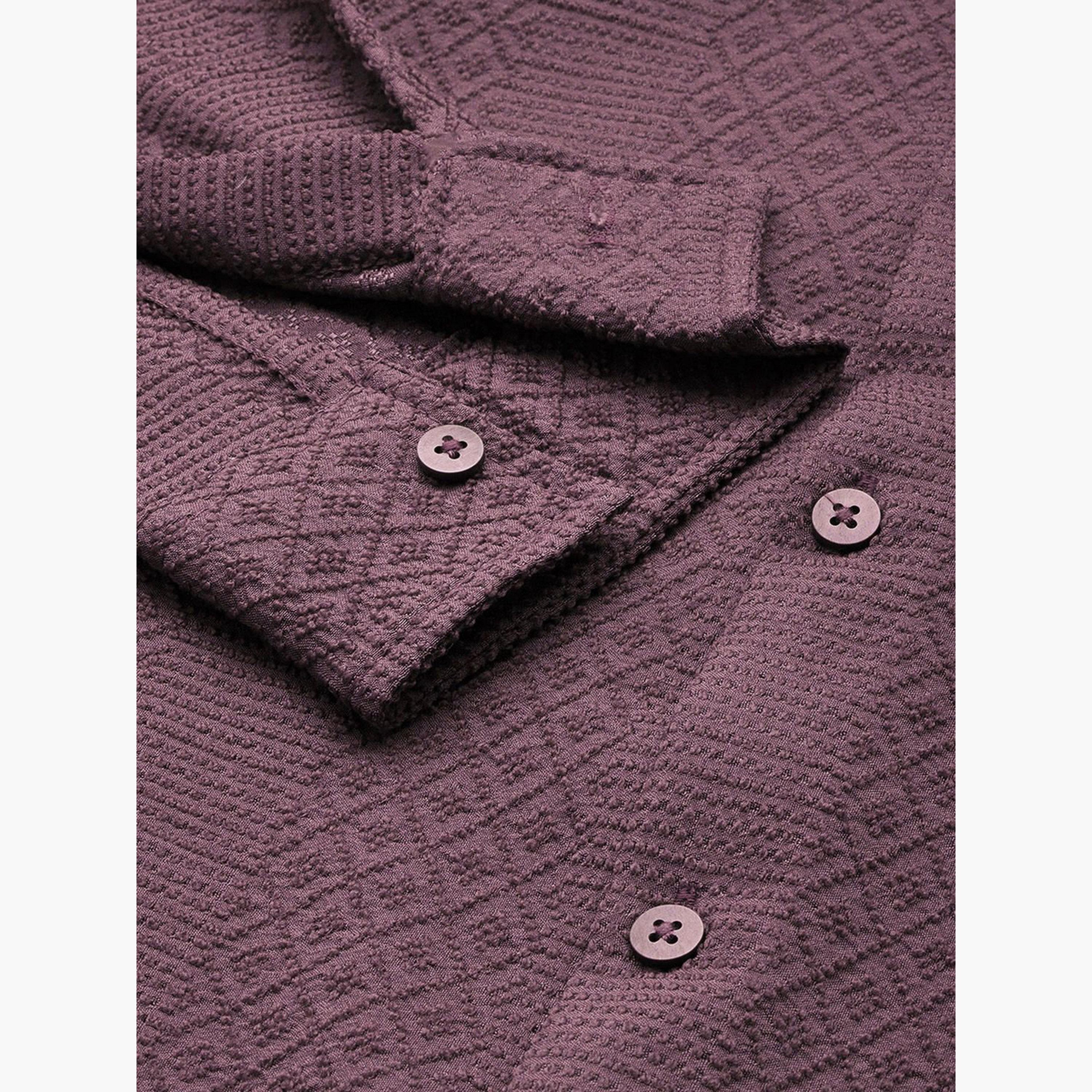 ذا انديان كراج كو × ستايلي - قميص رجالي كاجوال لون بنفجسي-men-clothing-shirts-image-3