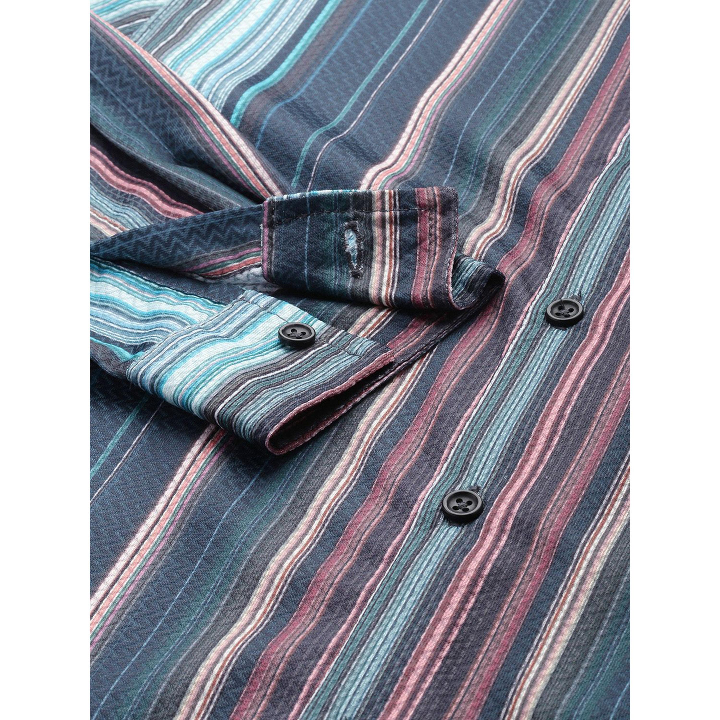 ذا انديان كراج كو × ستايلي - قميص رجالي بياقة واسعة وخطوط متعددة-men-clothing-shirts-image-3