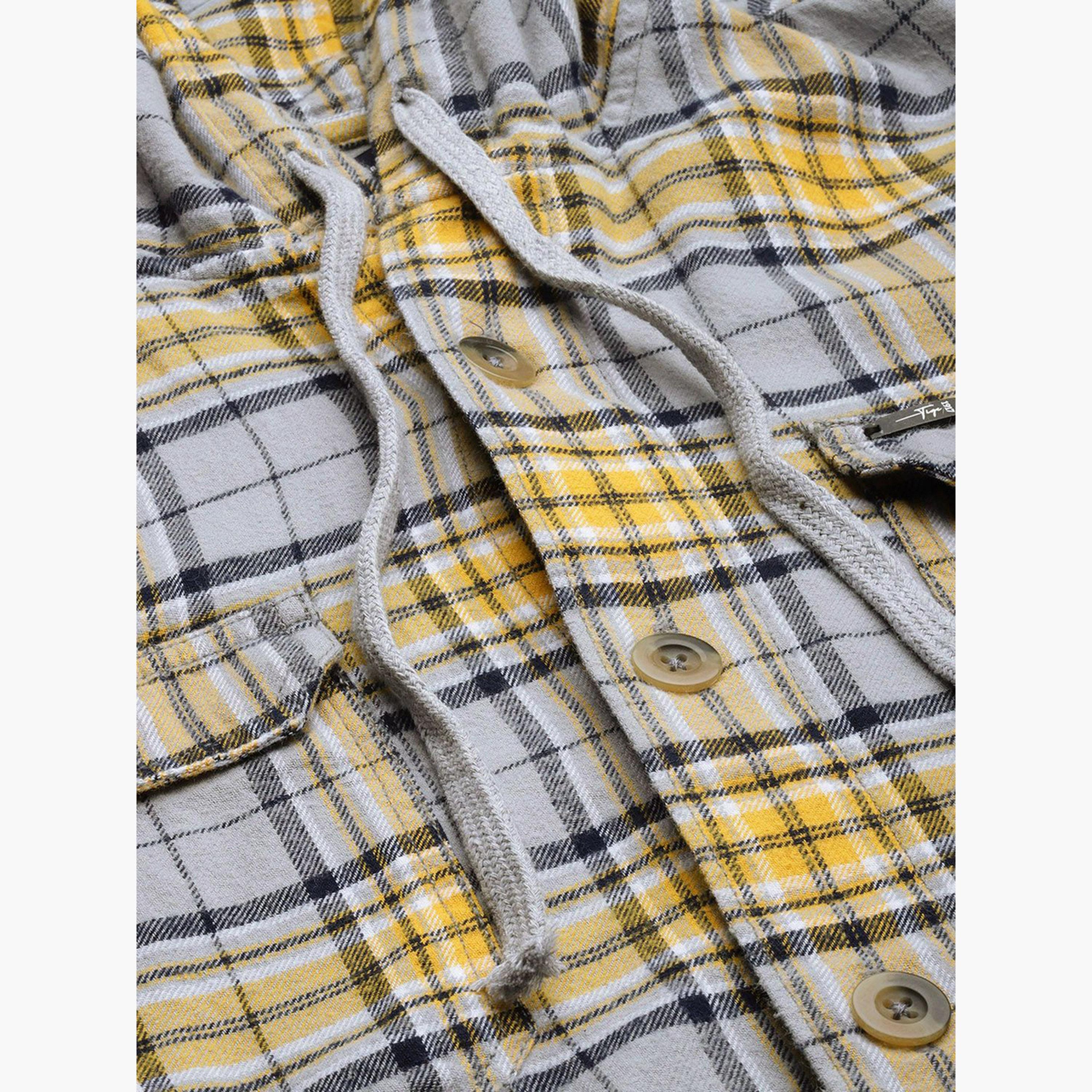 ذا انديان كراج كو × ستايلي - قميص رجالي رمادي منقوش بقبعة-men-clothing-shirts-image-5