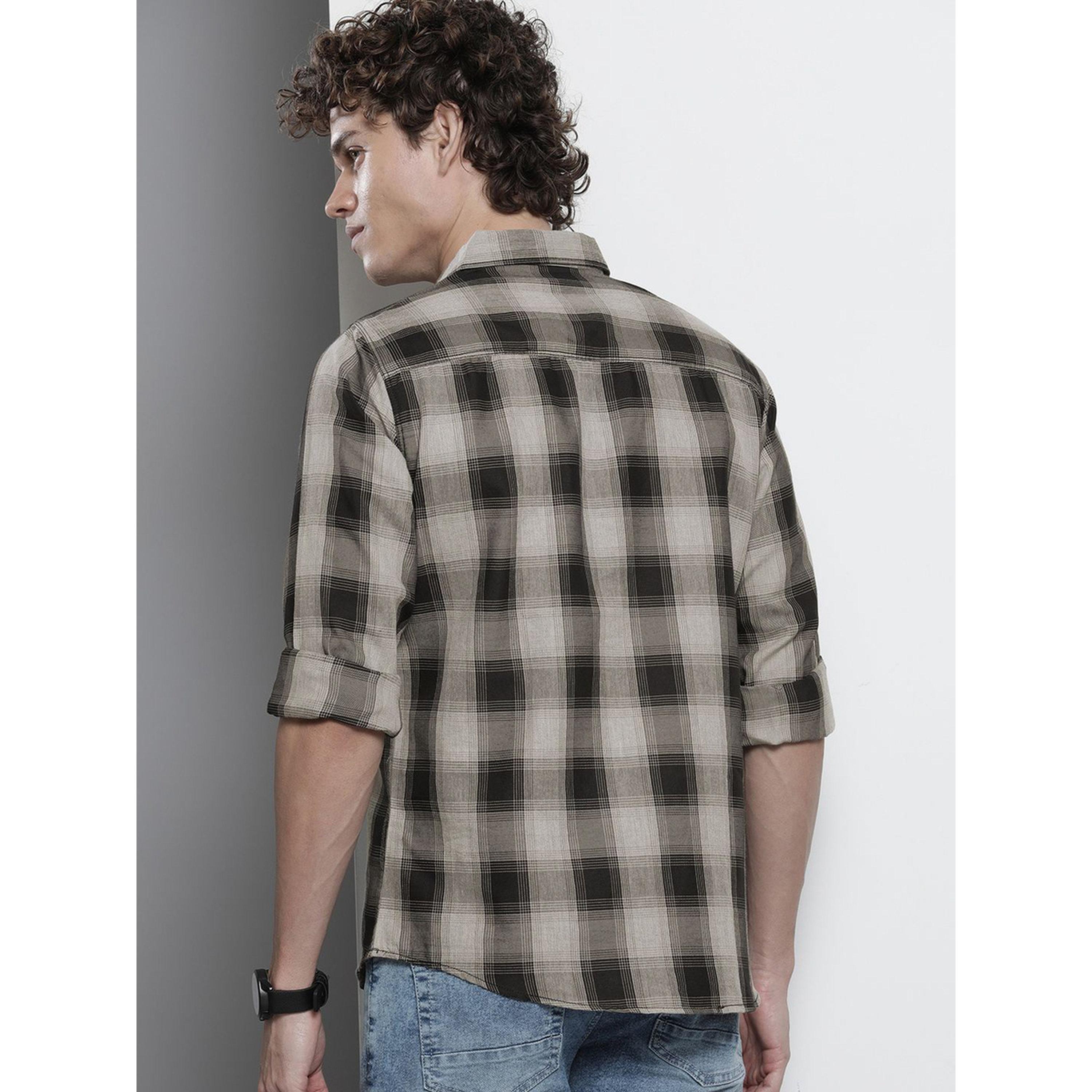The Indian Garage Co X Styli Men Black Spread Collar Shirt with Pocket-men-clothing-shirts-image-4