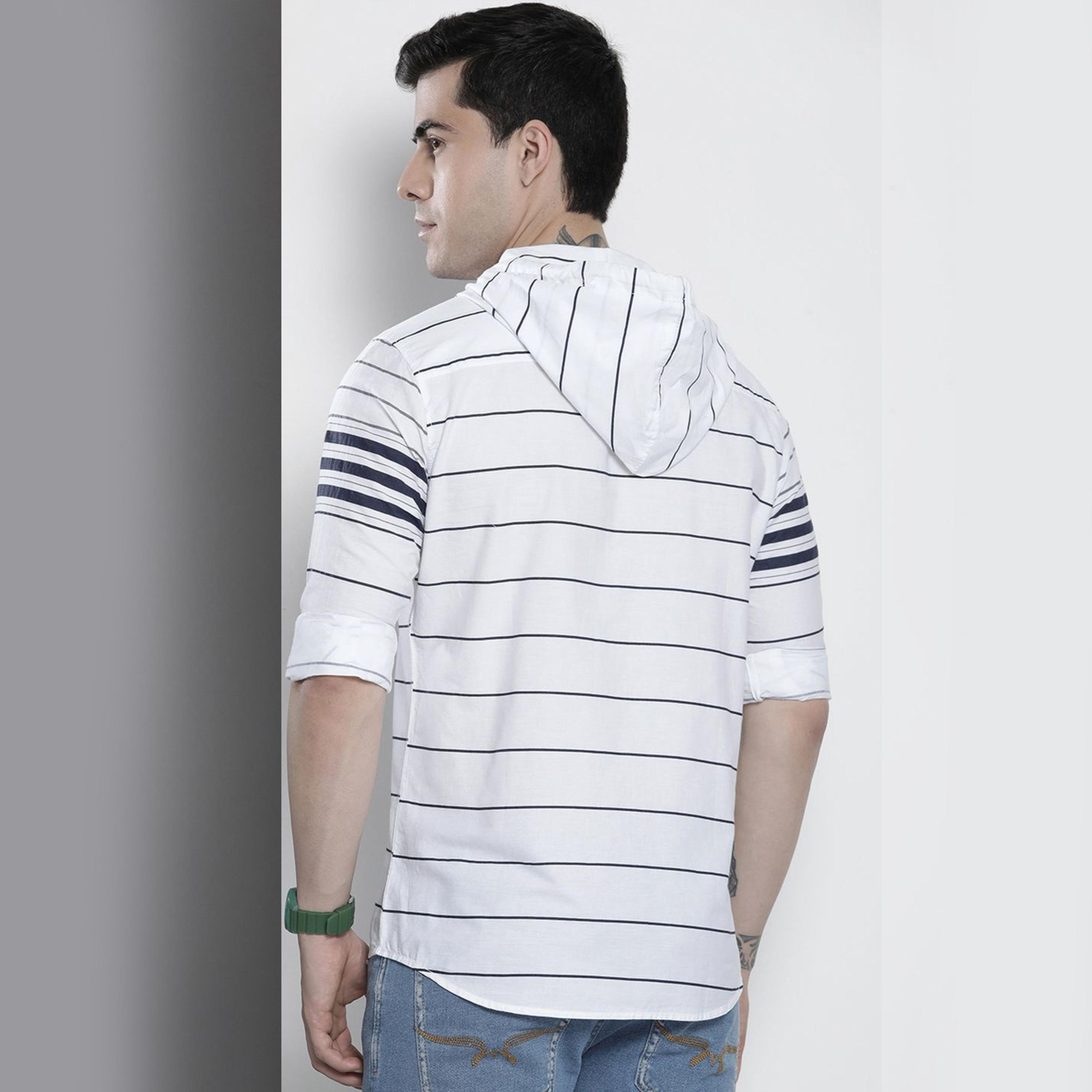 The Indian Garage Co X Styli Men Striped Hooded Slim Fit Shirt-men-clothing-shirts-image-3