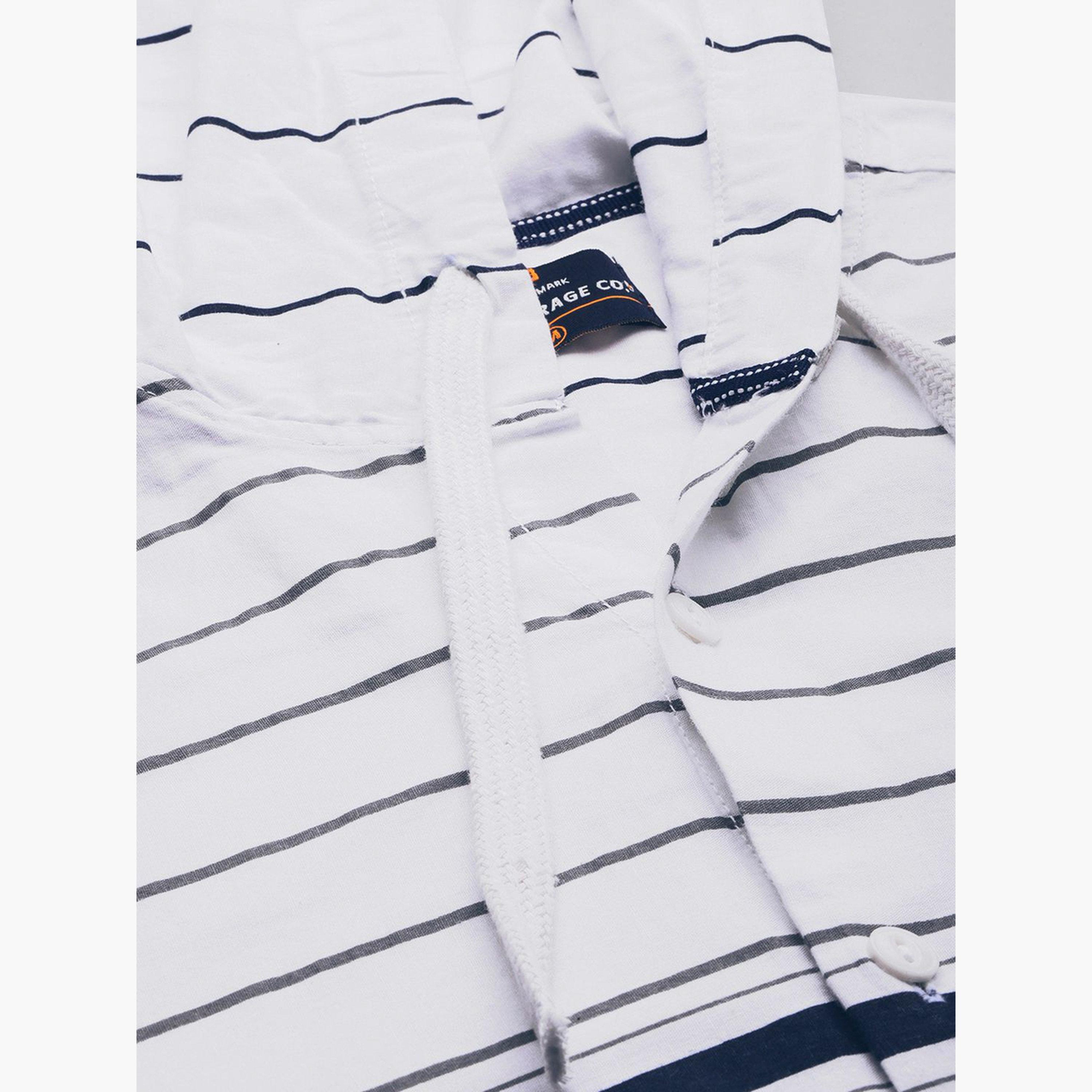 ذا انديان كراج كو × ستايلي - قميص رجالي مخطط بقبعة تصميم نحيف-men-clothing-shirts-image-5