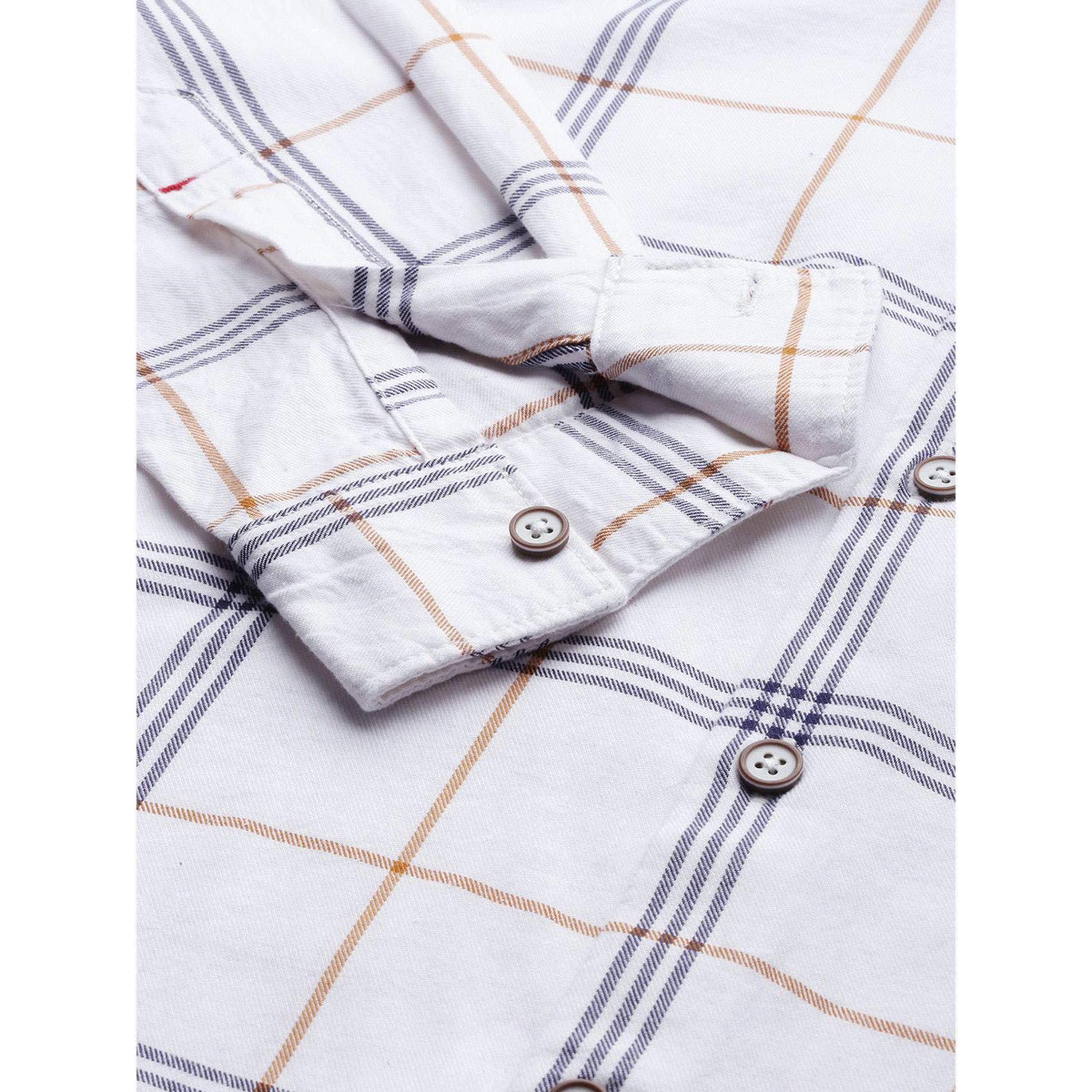 ذا انديان كراج كو × ستايلي - قميص رجالي منقوش تصميم نحيف لون أبيض-men-clothing-shirts-image-6